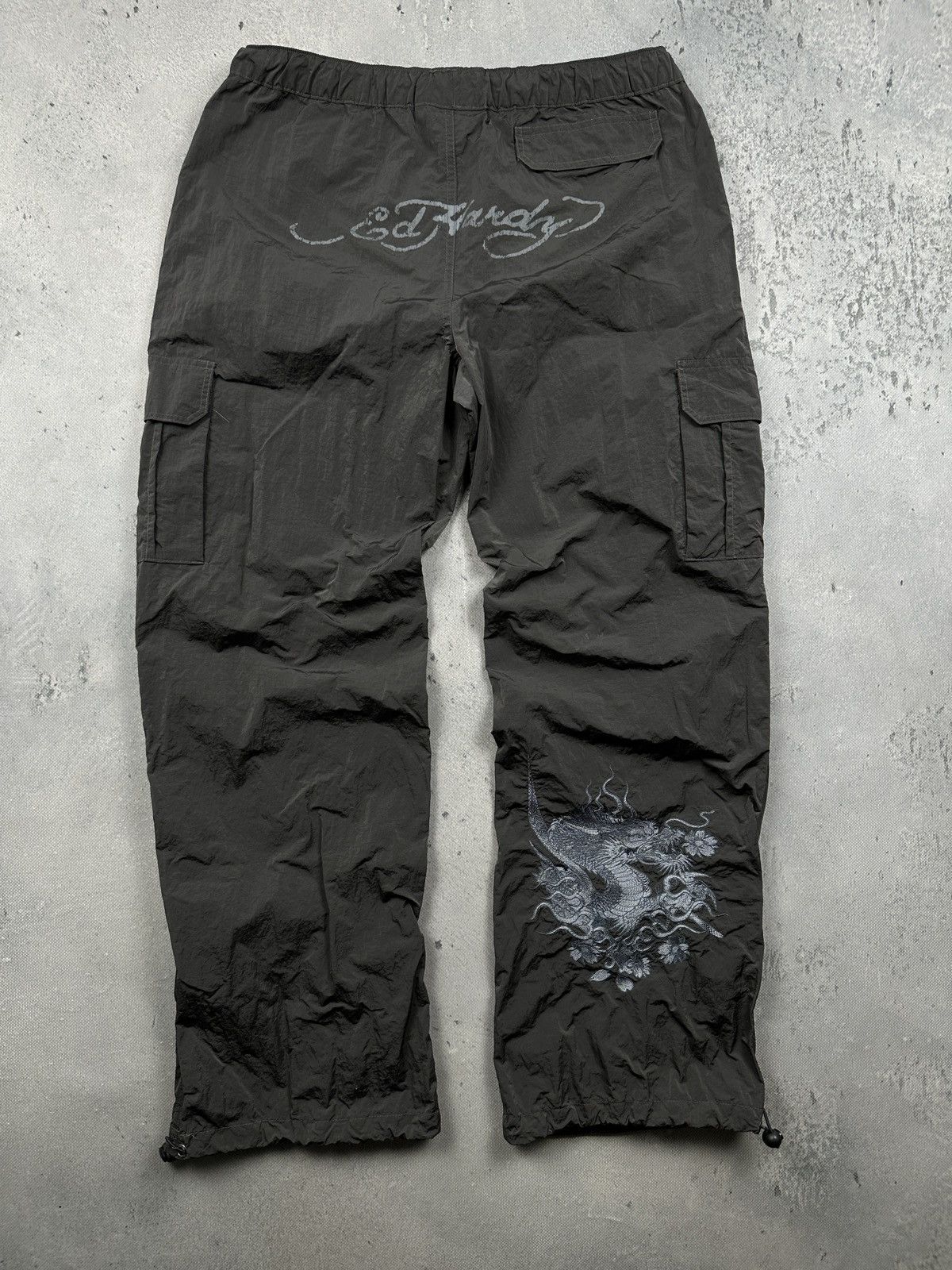 Ed Hardy Y2K Ed Hardy Urban Outfitters Nylon Dragon Cargo Pants 00s Size US 34 / EU 50 - 9 Thumbnail