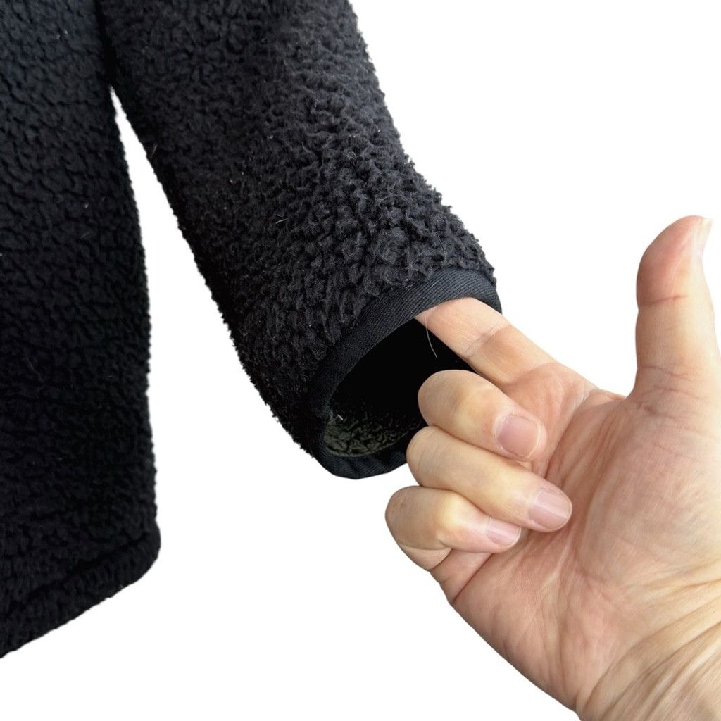 Express EXPRESS Men's Thick Soft Black Open Sherpa Hood Jacket XS/S Size US S / EU 44-46 / 1 - 5 Thumbnail