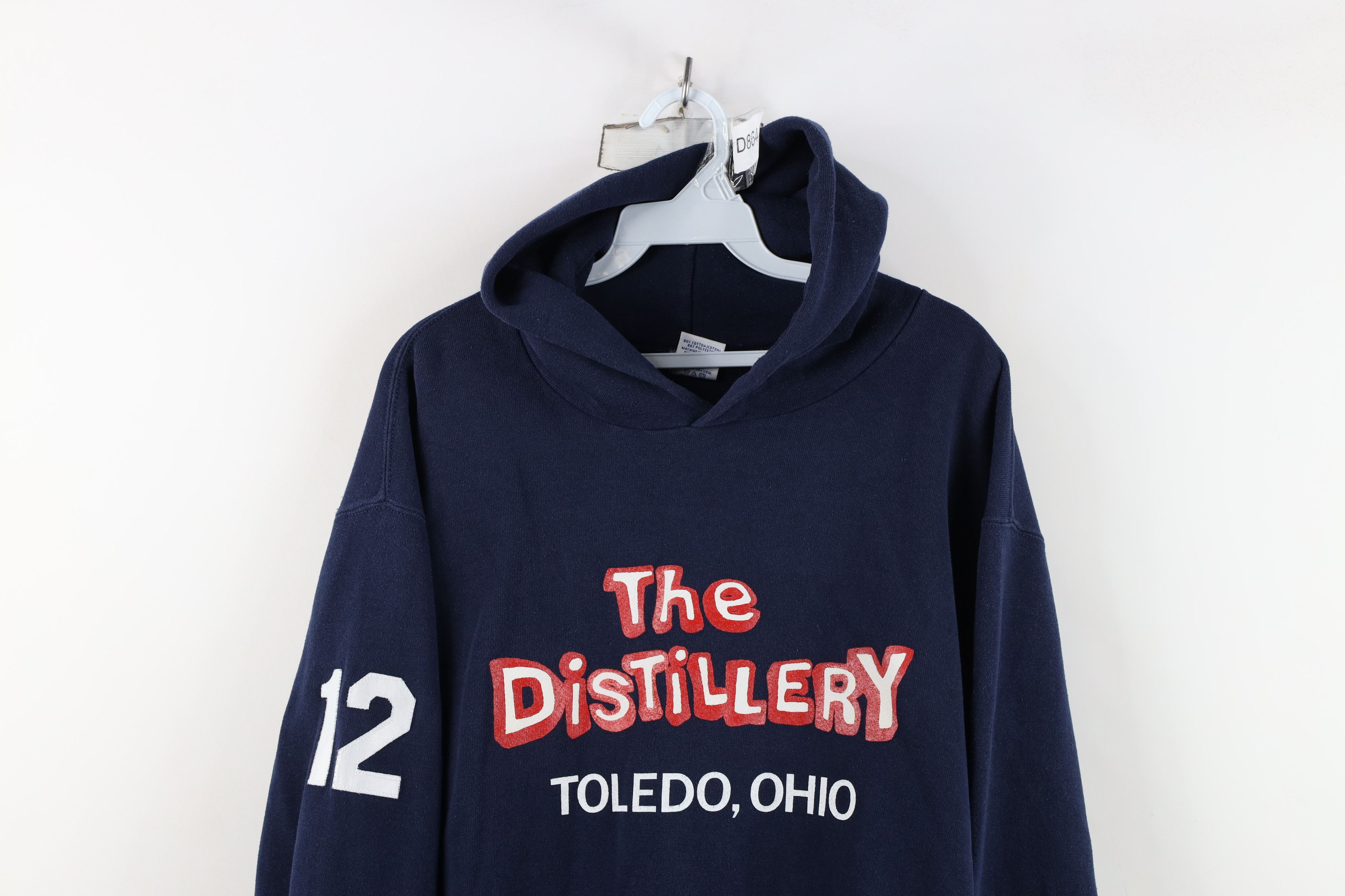 Russell Athletic Vintage 90s Russell Athletic Distillery Baseball Hoodie Blue Size US M / EU 48-50 / 2 - 2 Thumbnail