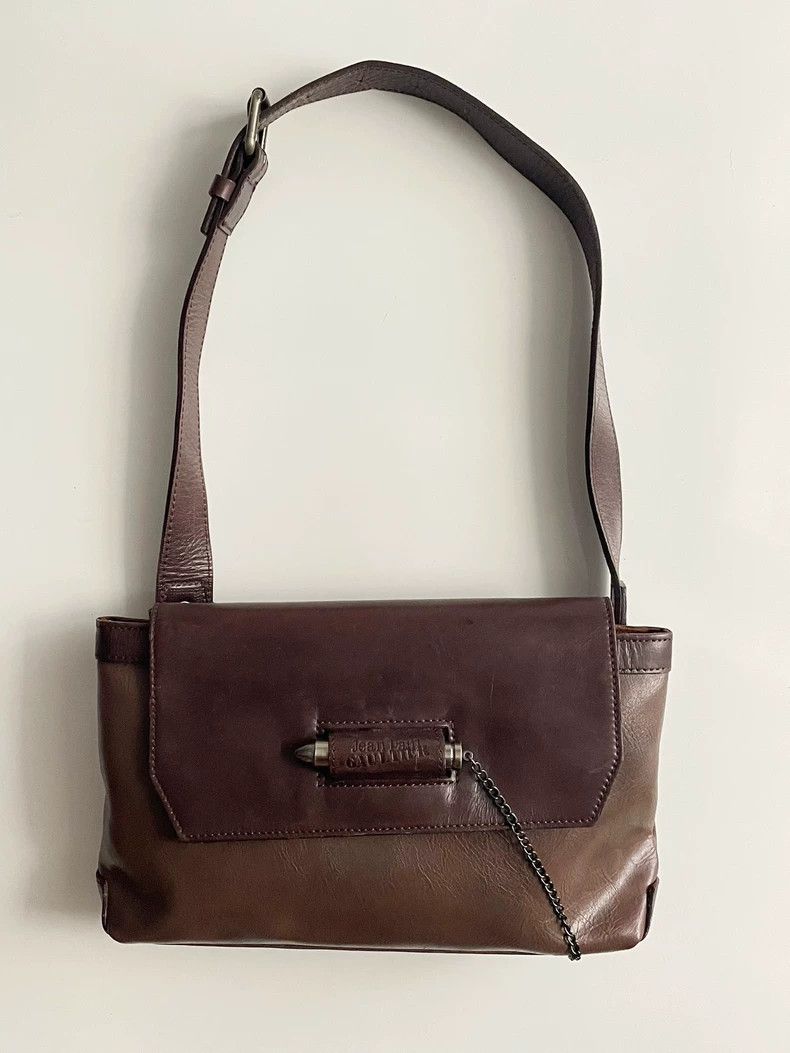 Jean Paul Gaultier Jean Paul Gaultier Bullet Buckle Leather Shoulder Bag 2504- Size ONE SIZE - 1 Thumbnail