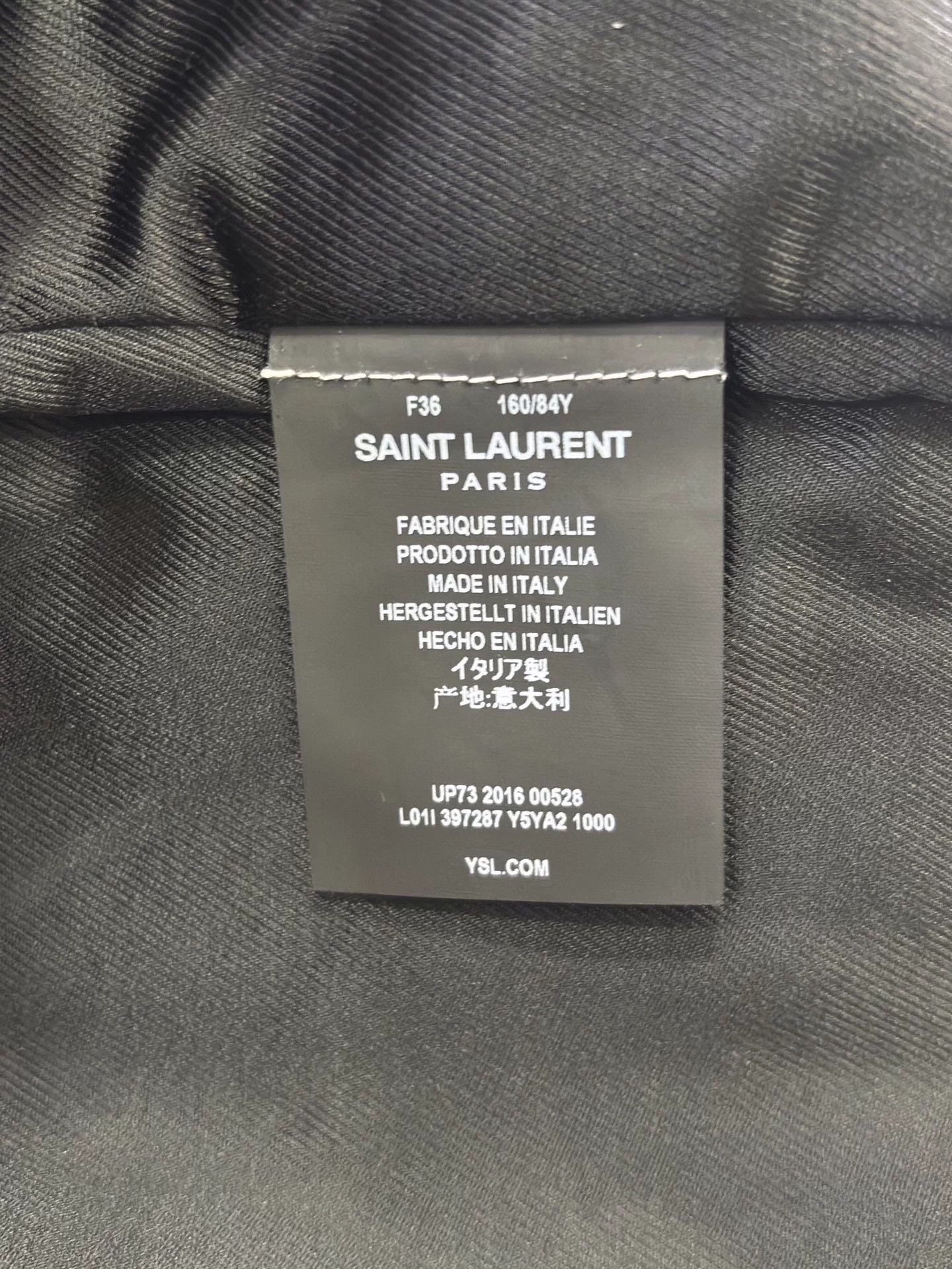 Saint Laurent Paris YSL SLP 2018FW lambskin biker jacket L01 36 Size XS / US 0-2 / IT 36-38 - 8 Thumbnail