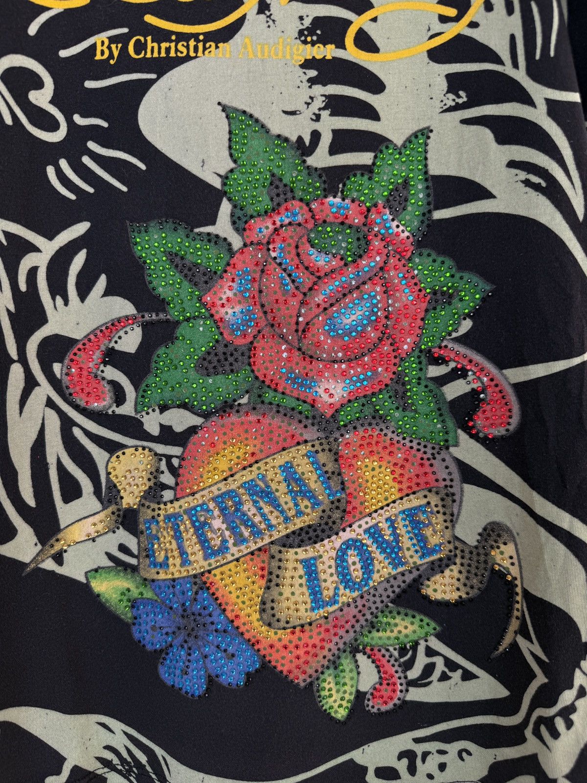 Ed Hardy Y2K Vintage Ed Hardy Over Printed Scoop Neck Babydoll Tee L Size L / US 10 / IT 46 - 5 Thumbnail