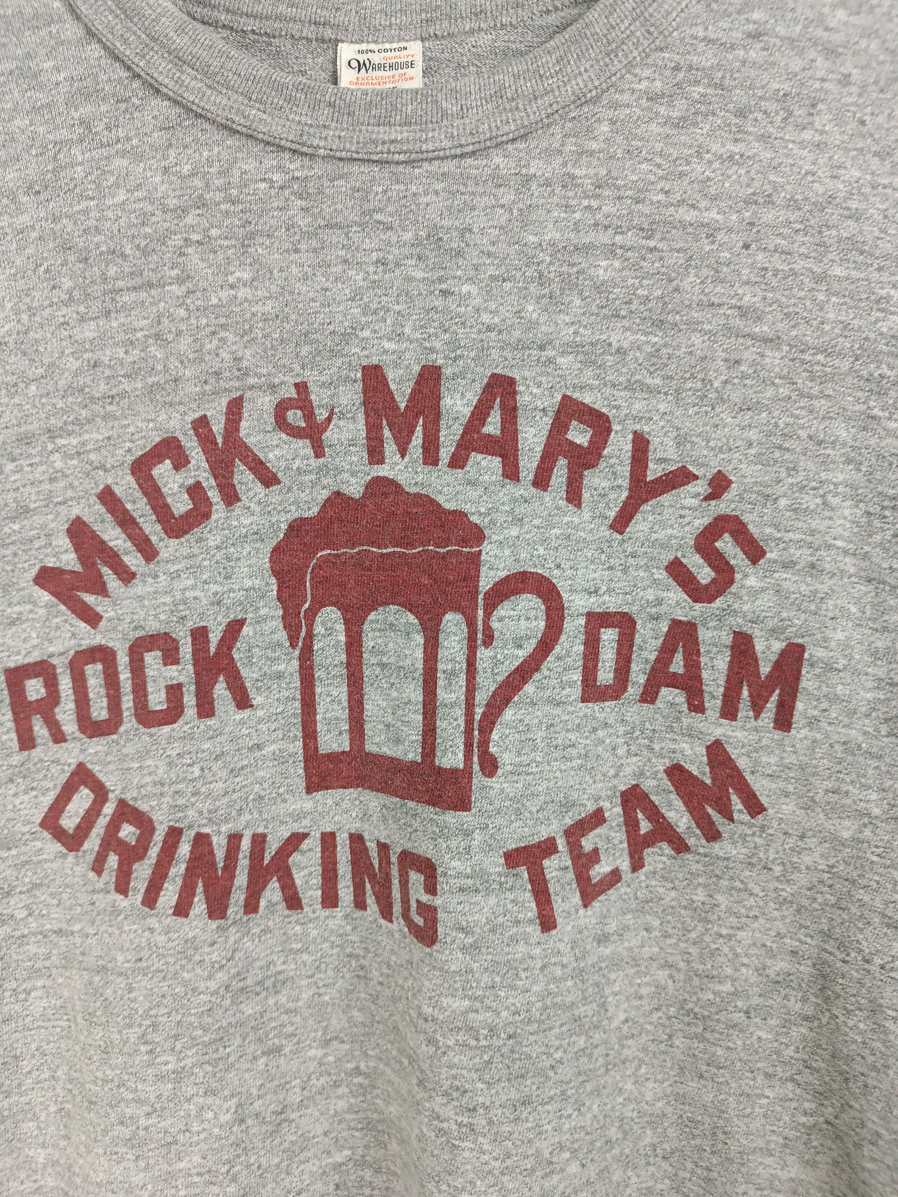 Vintage VINTAGE WAREHOUSE MICK MARY'S DRINKING TEAM RAYON TEE Size US M / EU 48-50 / 2 - 13 Thumbnail