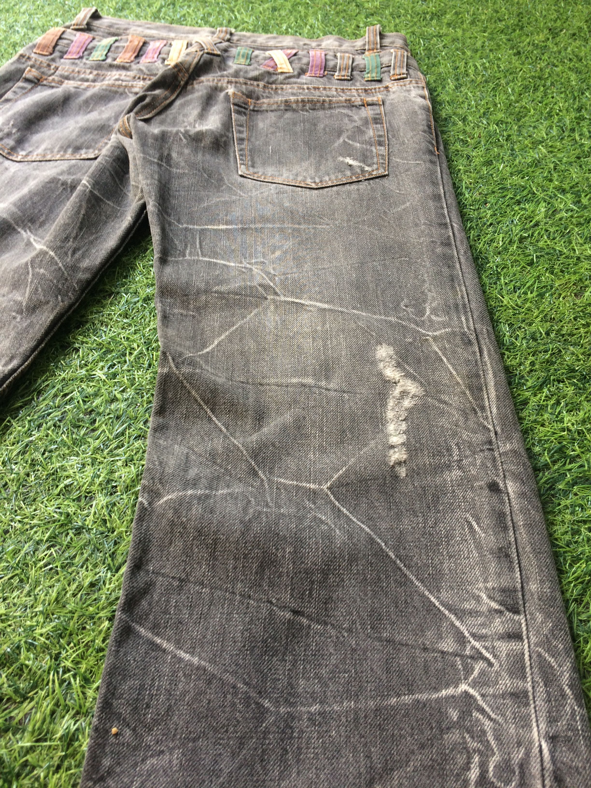 Japanese Brand Distressed Japanese Double Waist Denim #D-670 Size US 29 - 11 Thumbnail