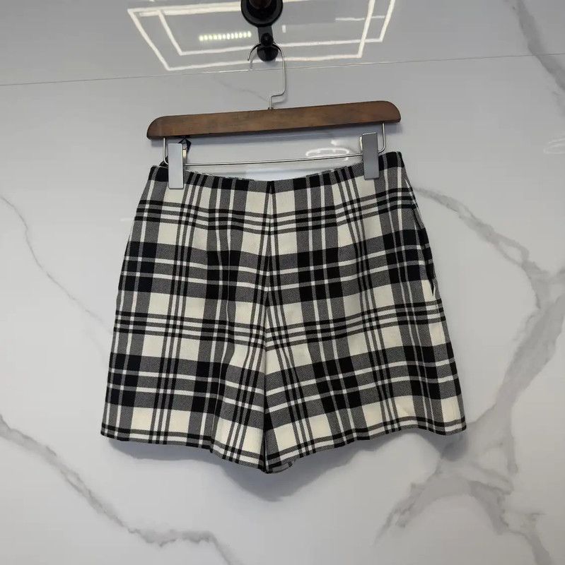 Dior Dior Black Checkered Cotton Shorts for Summer 0089 Size 26" / US 2 / IT 38 - 1 Thumbnail
