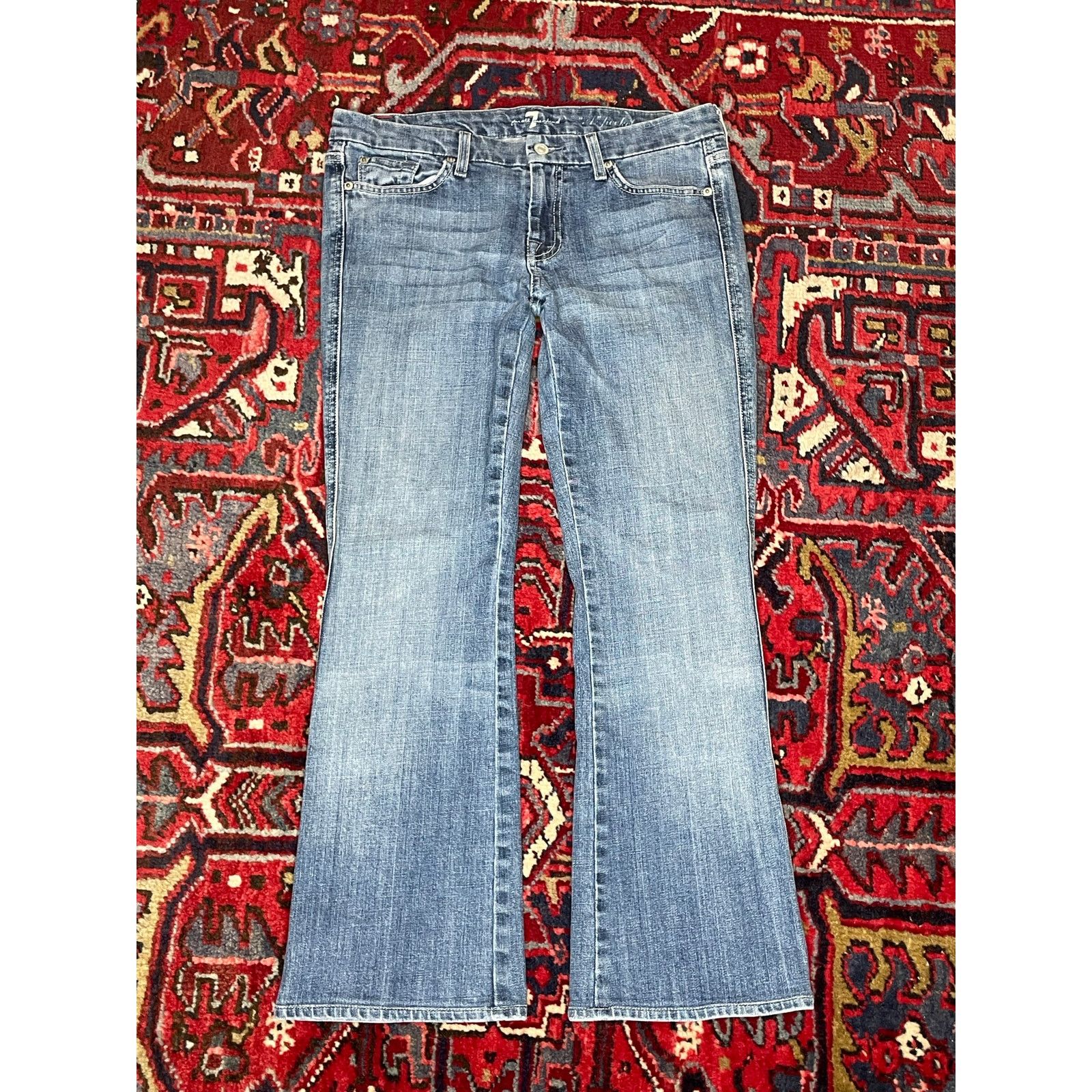 Vintage Vintage 7 For All Mankind A Pocket Jeans Womens Sz 30 Y2K Size 30" / US 8 / IT 44 - 1 Thumbnail