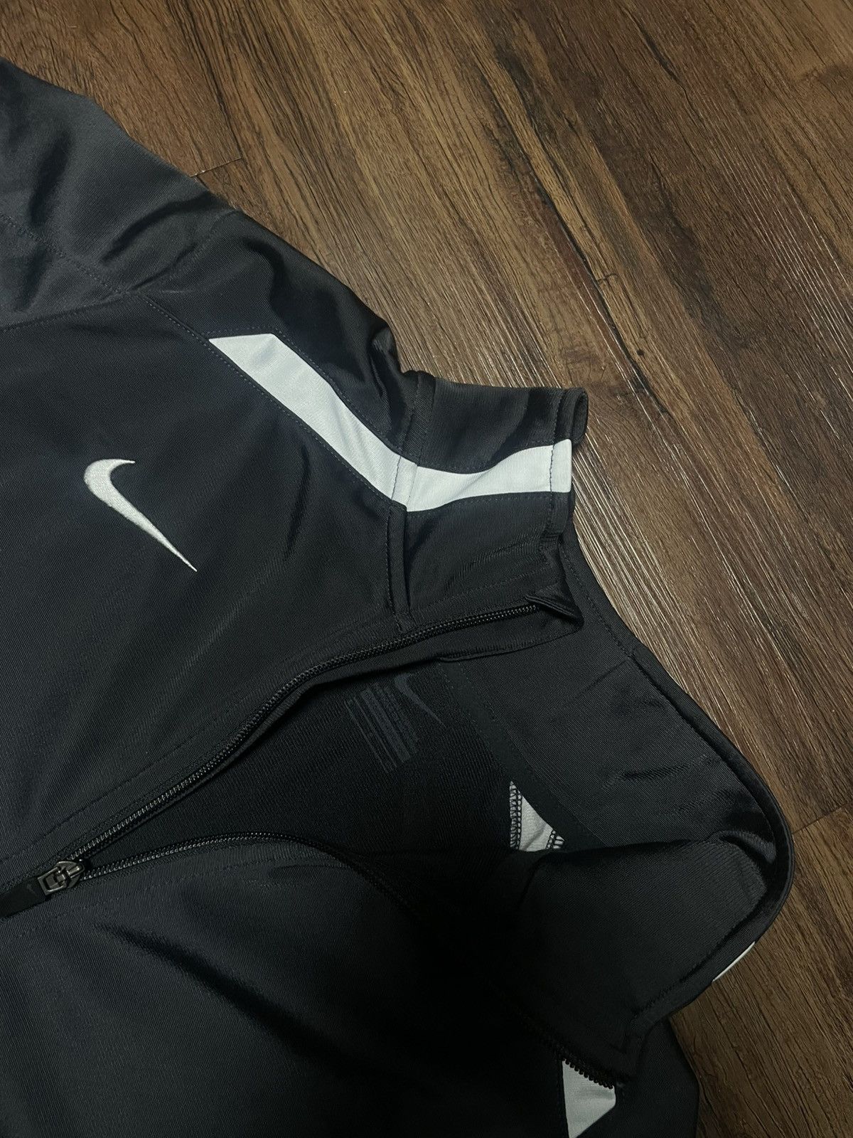 Nike Gray n white Track jacket Size US M / EU 48-50 / 2 - 2 Thumbnail