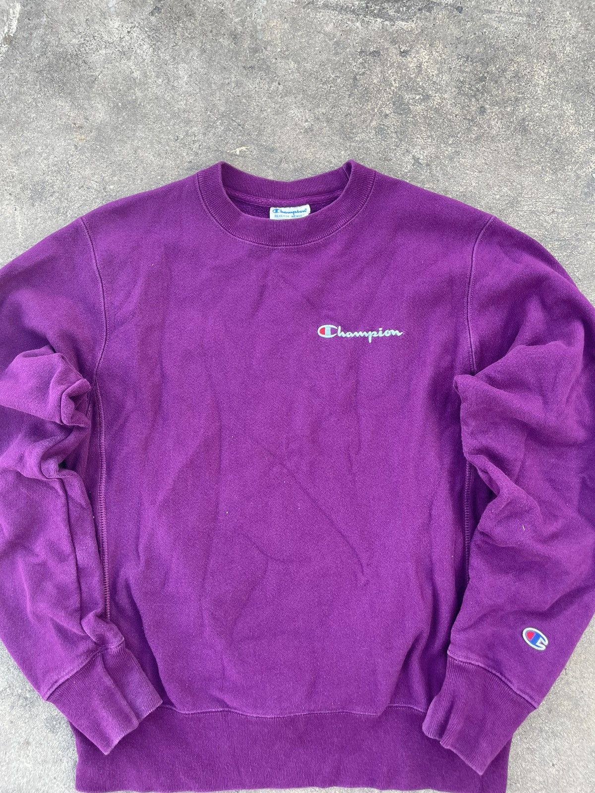 Champion Vintage Champion Reverse Wave Purple Early 90s - 2000s Size US XL / EU 56 / 4 - 2 Thumbnail