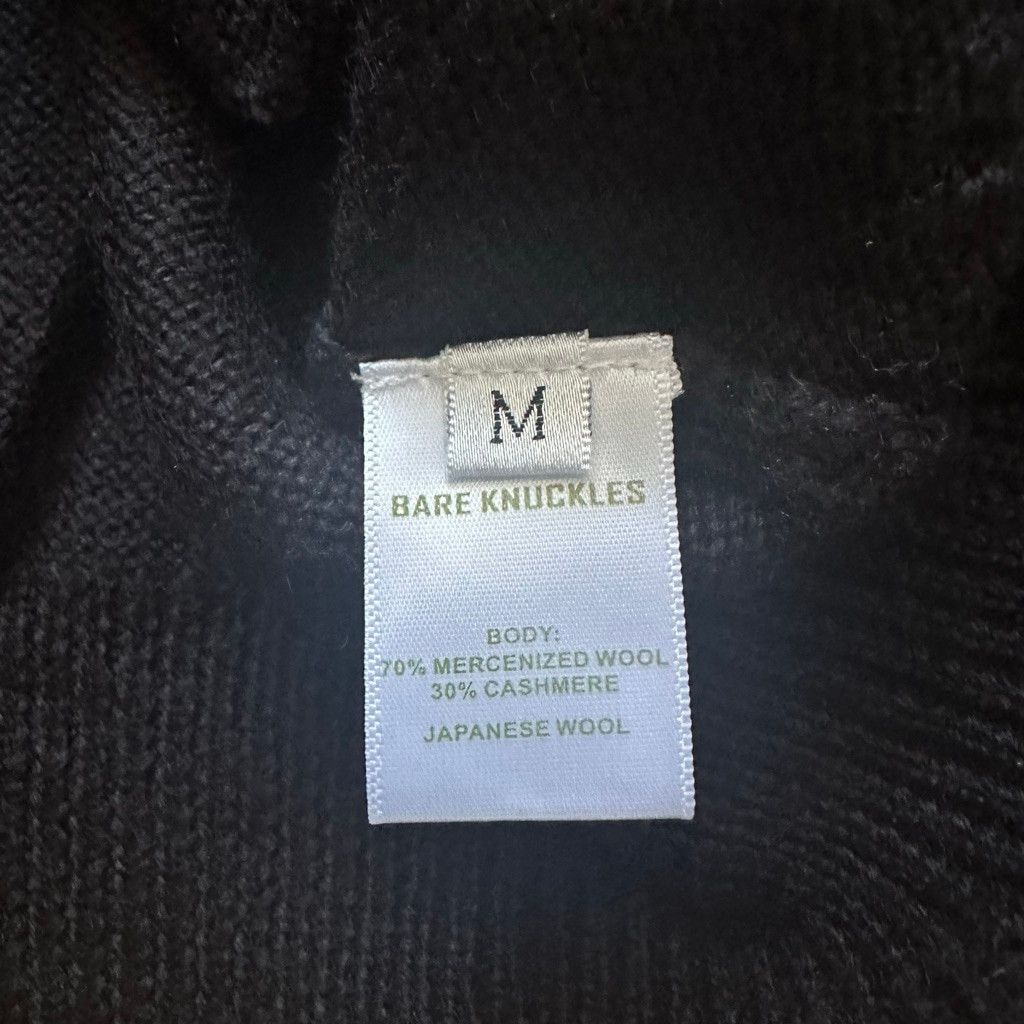 Bare Knuckles Wool Cashmere Distressed Knit Sweater Medium