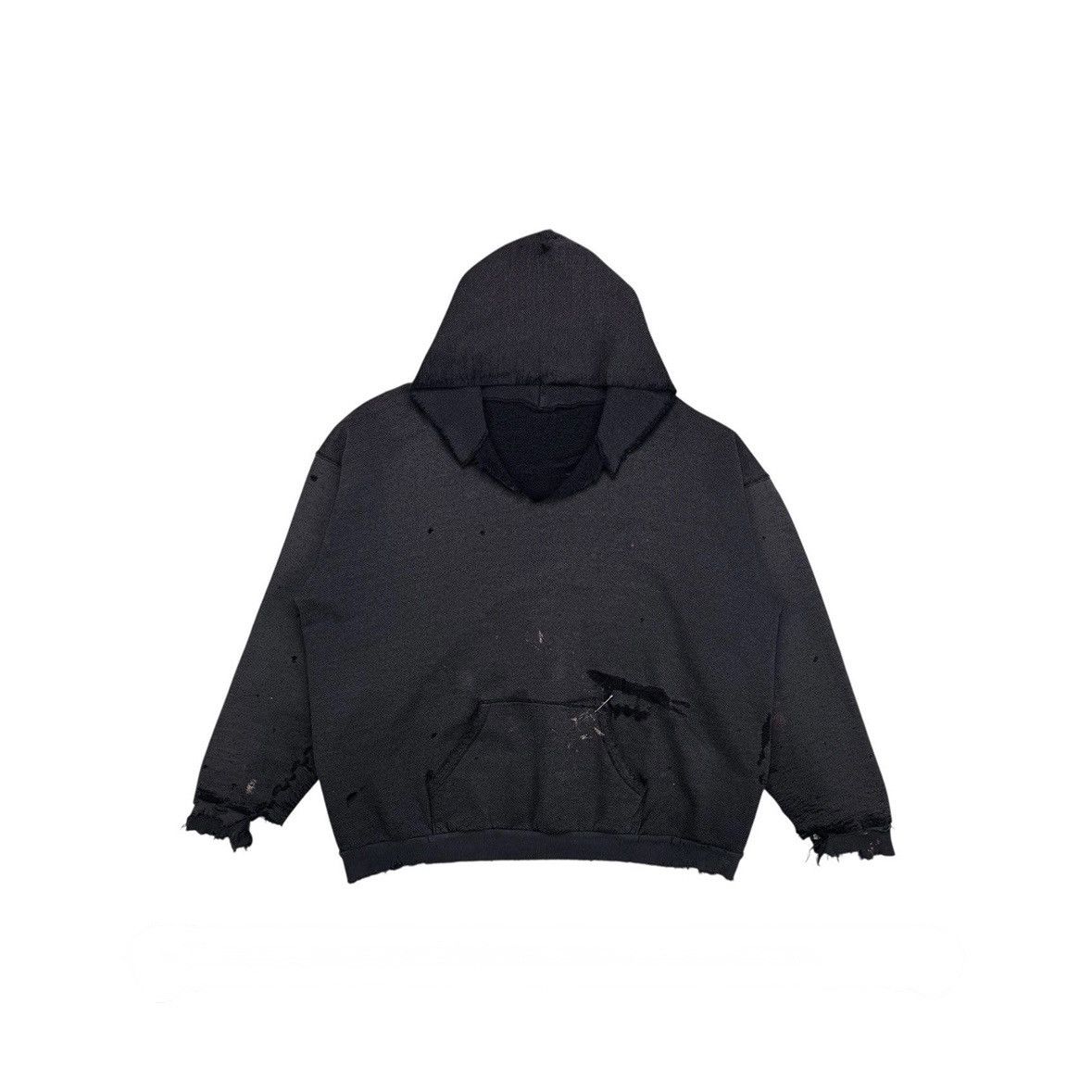 Vintage VINTAGE THRASHED FADED BLACK MILITARY HOODIE Size US XL / EU 56 / 4 - 1 Thumbnail