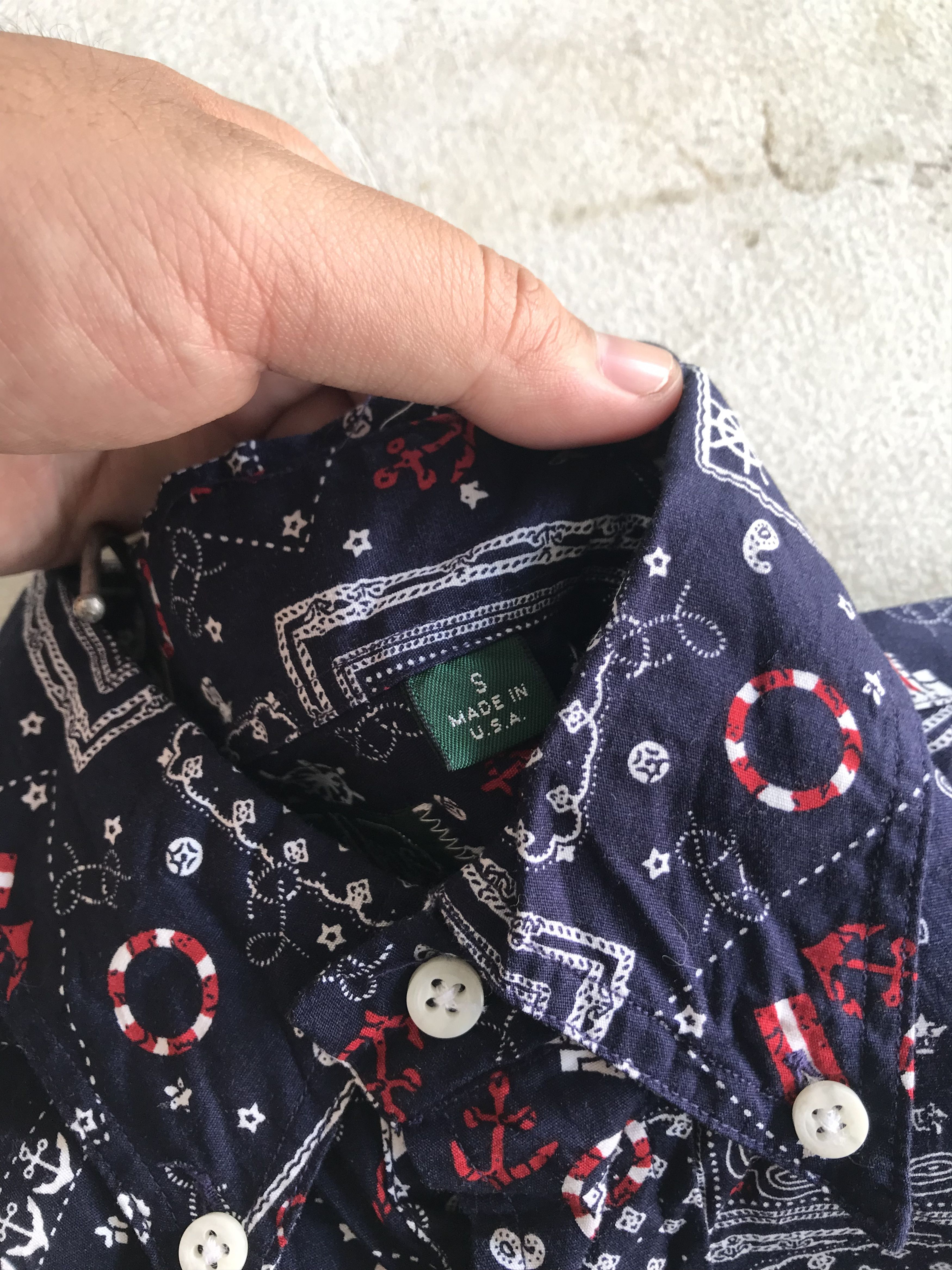 Gitman Bros. × Gitman Bros. Vintage Gitman Bros Vintage Half Button paisley shirts Size US S / EU 44-46 / 1 - 7 Thumbnail