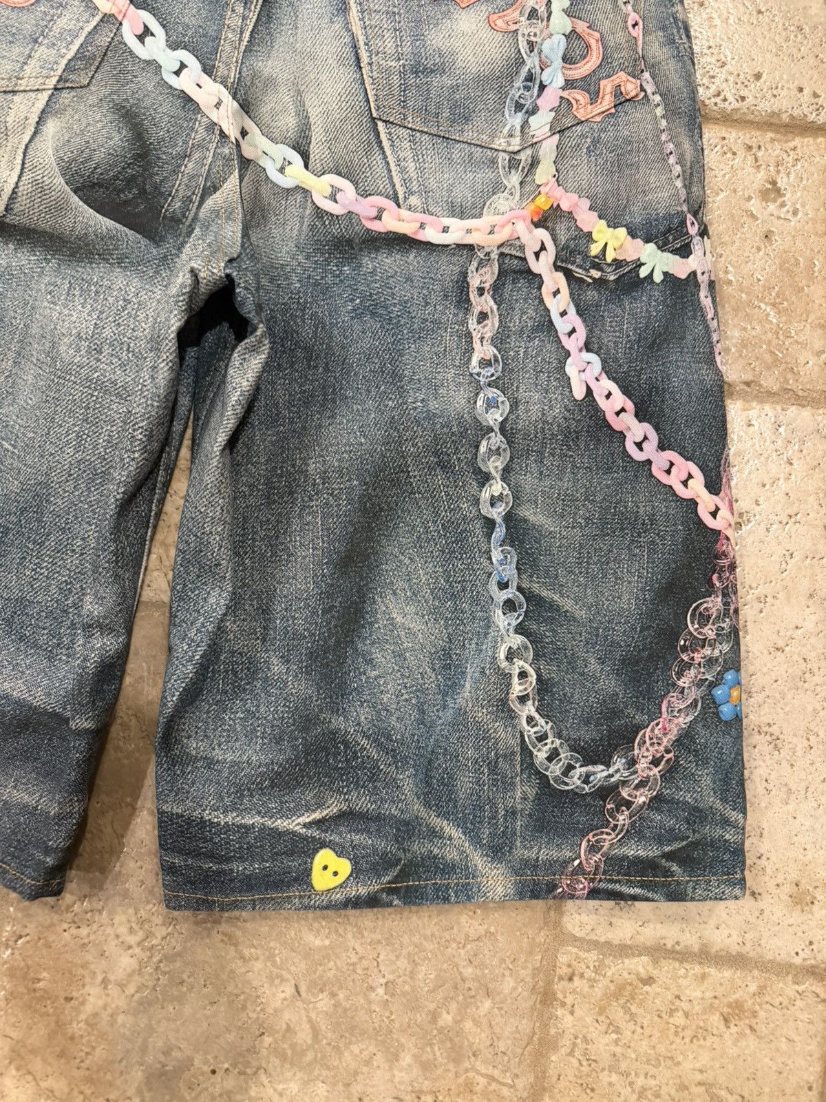 Acne Studios Acnes Studios SS25 Trompe L’Oeil Keychain Blue Denim Shorts Size US 30 / EU 46 - 6 Thumbnail
