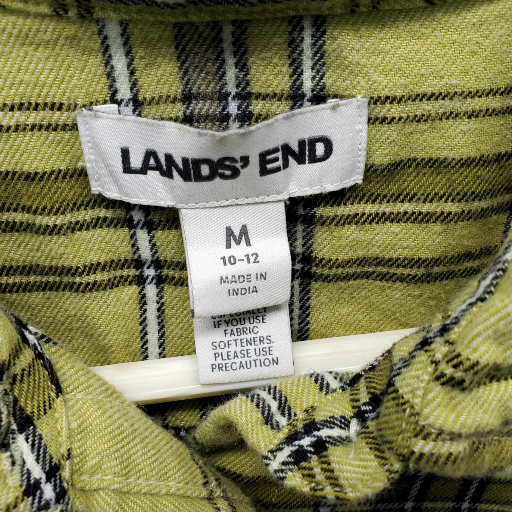 Lands' End Lands' End Flannel Shirt Womens Size M Multi Plaid Long Sleeve Collared Button Up Size M / US 6-8 / IT 42-44 - 5 Thumbnail