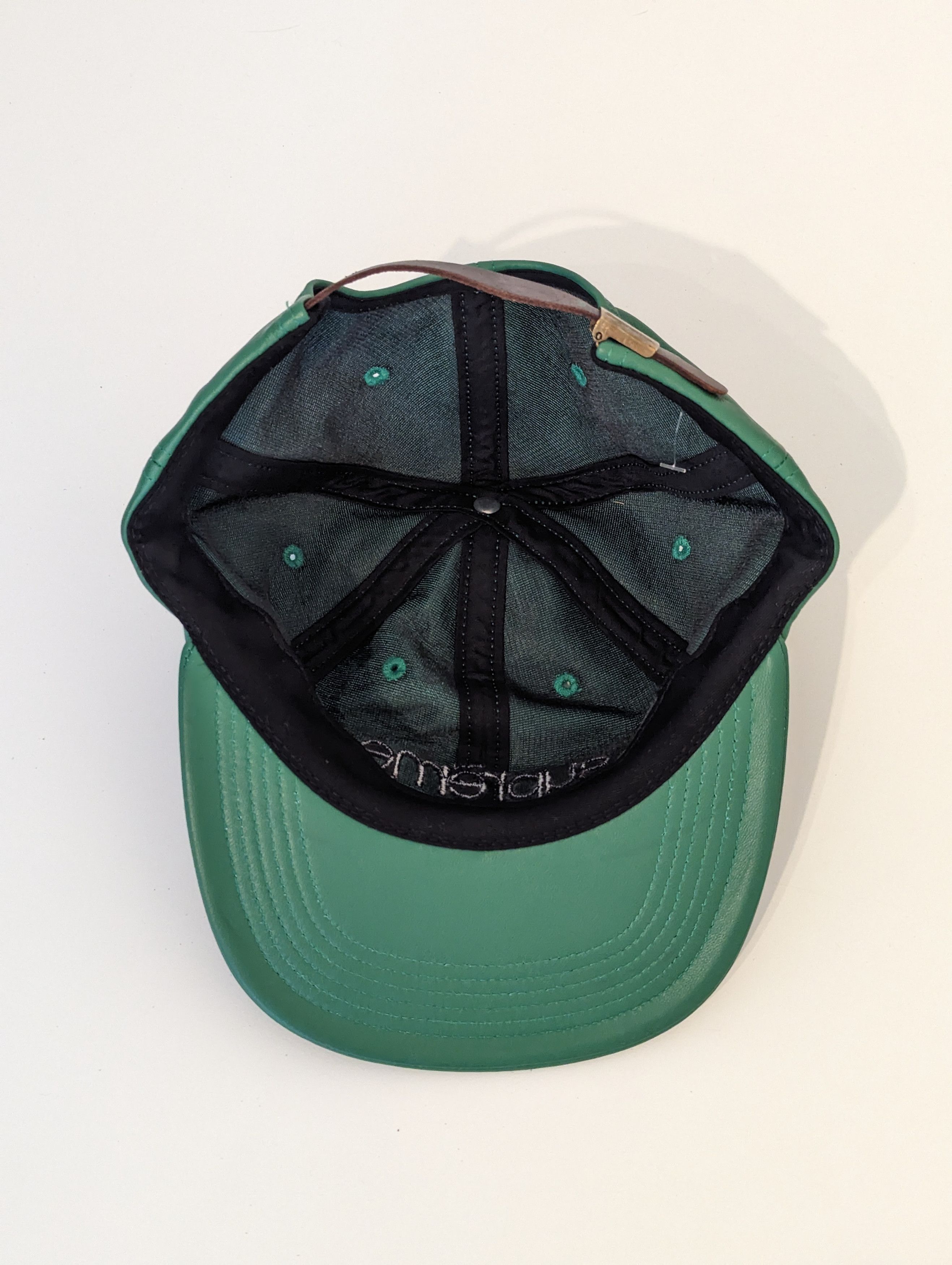 Supreme Supreme Leather Classic Logo 6-Panel Green Size ONE SIZE - 8 Thumbnail