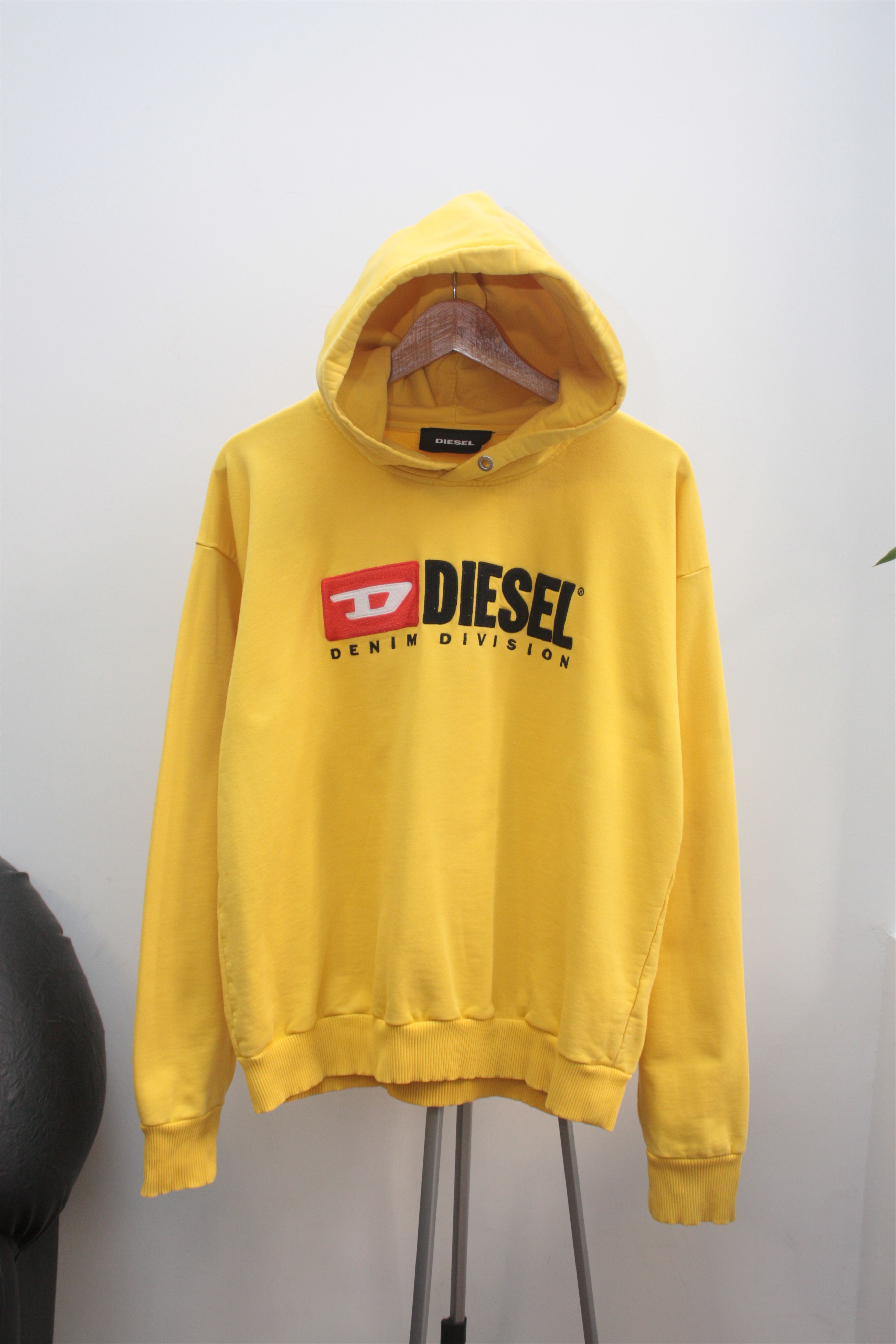 Diesel Diesel Yellow Logo Hoodie Men's Medium Size US M / EU 48-50 / 2 - 2 Thumbnail