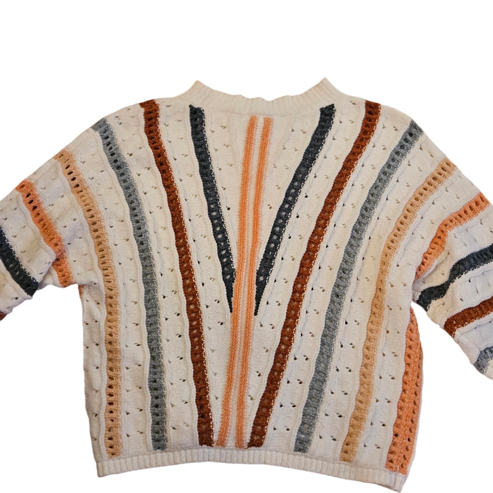 Designer Maurices Colorful Striped Knit Sweater - Size S Size S / US 4 / IT 40 - 2 Thumbnail