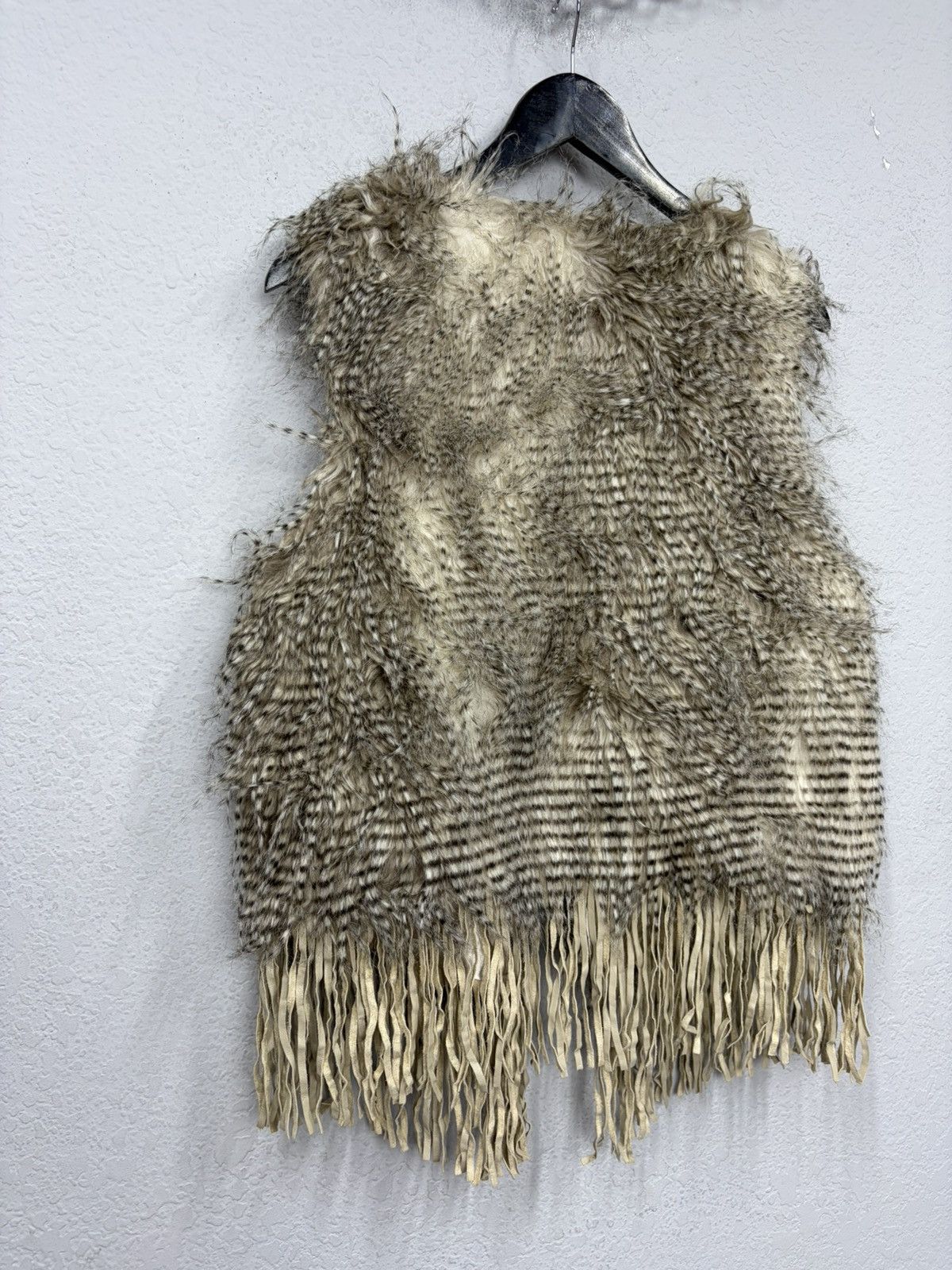 Le Grande Bleu (L.G.B.) Fur Vest with Fringe LGB Rick Owens Y2K Archive Aesthetic Size US M / EU 48-50 / 2 - 8 Thumbnail