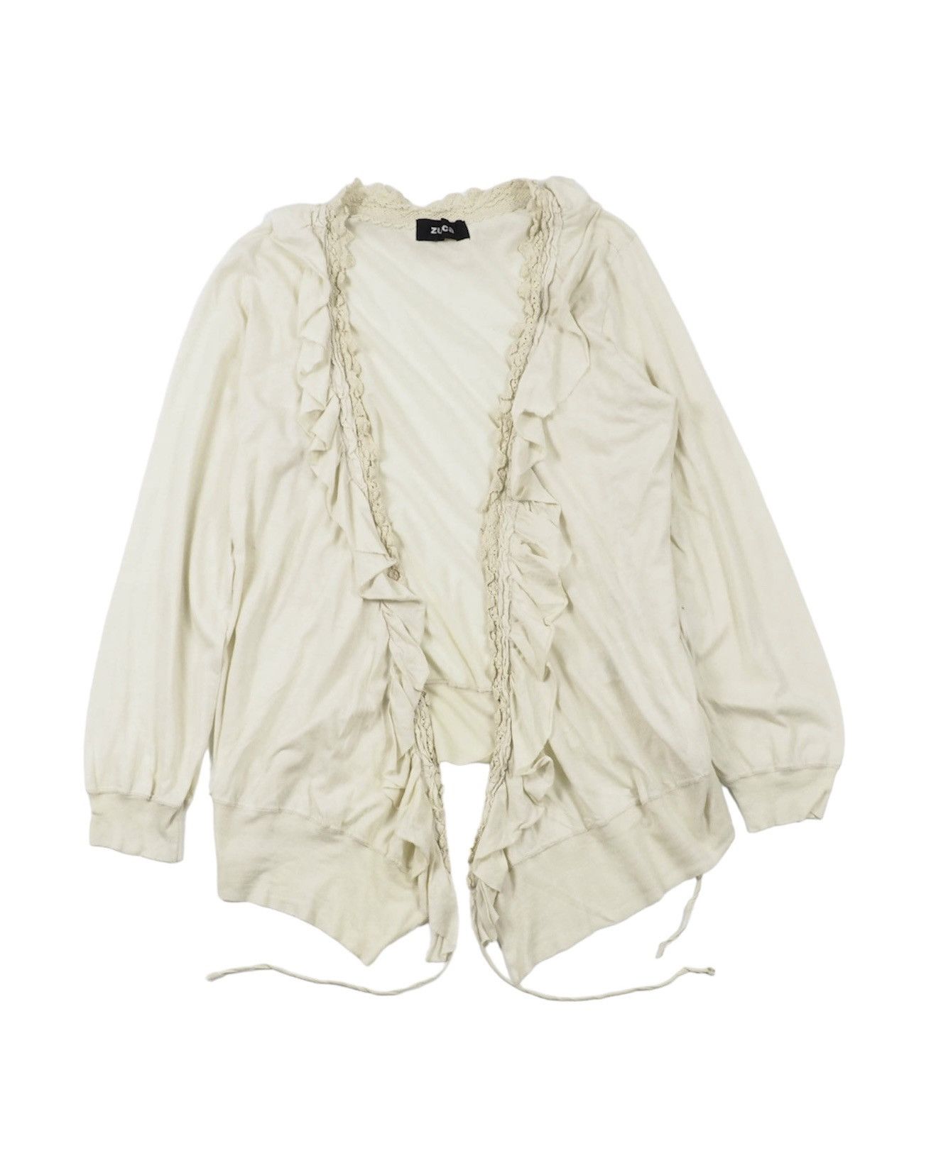 image of Cabane De Zucca x Issey Miyake Zucca Cardigan Light Jacket in Off White, Women's (Size Medium)