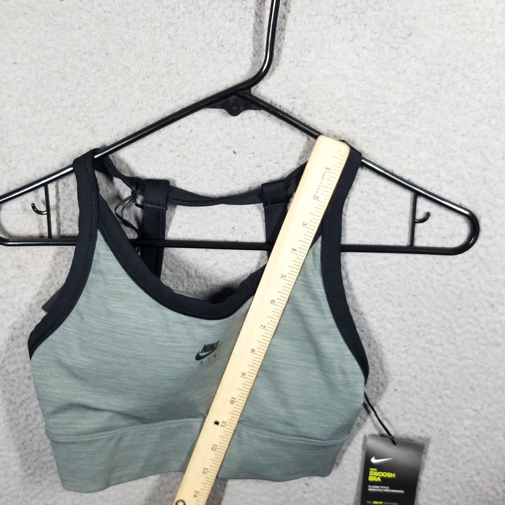 Nike Nike Swoosh Bra Womens S Green Dri-FIT Training Sports Top CJ0700-084 Size S / US 4 / IT 40 - 3 Thumbnail