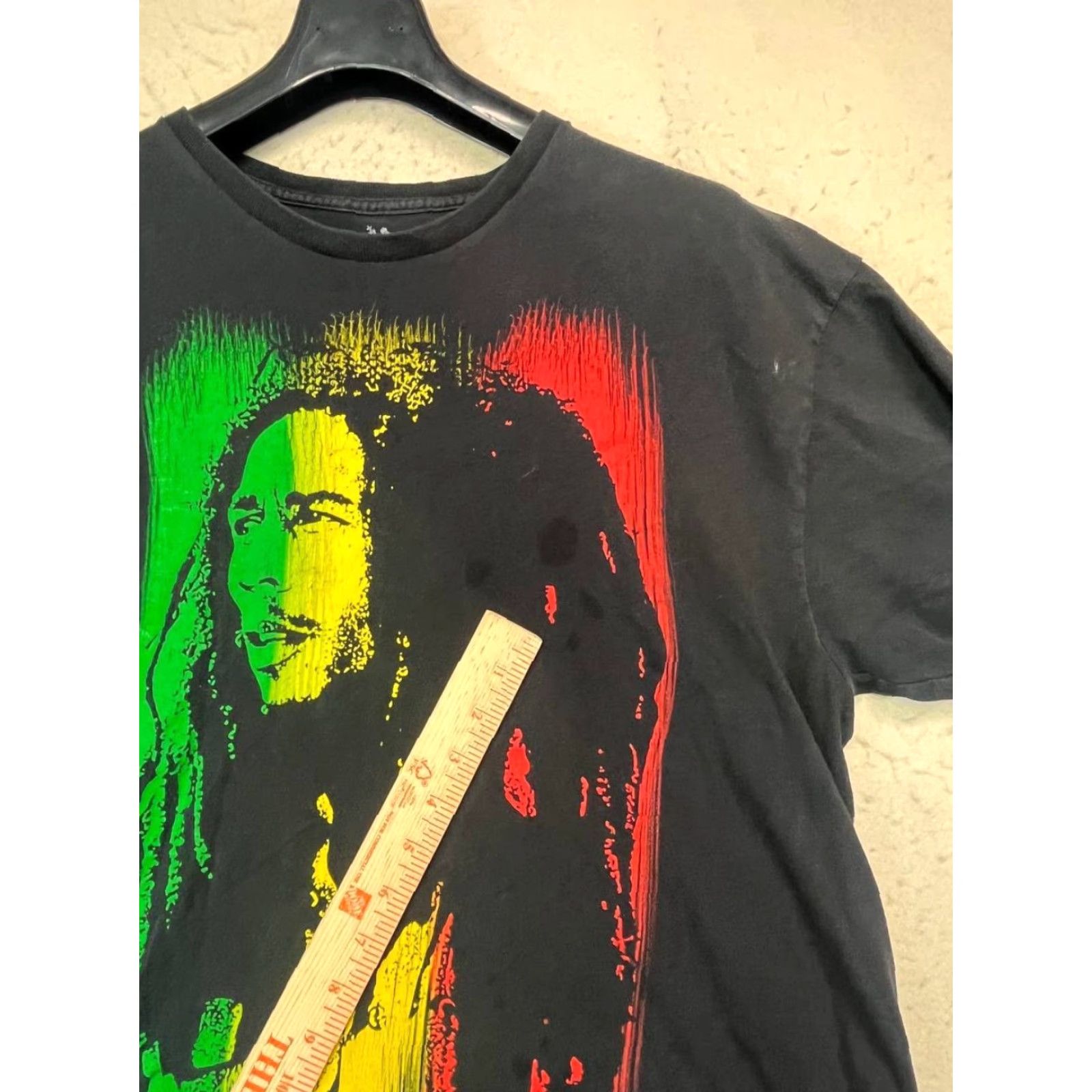 Vintage VINTAGE Zion Rootswear Bob Marley T-Shirt Jamaica Reggae XL Black Cotton Distressed Crew Neck Short Sleeve Men Graphic Print T-Shirt 100% Cotton Size US XL / EU 56 / 4 - 7 Thumbnail