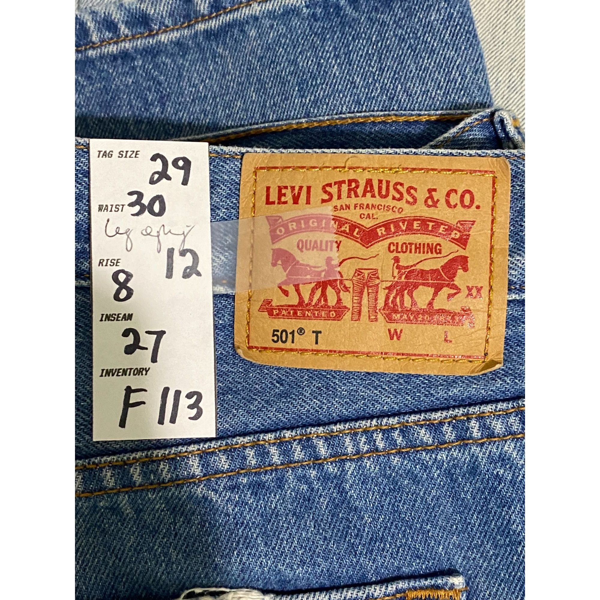 Levi's Levi's 501 Original Fit Button-Fly Straight Leg Denim Jeans Size US 30 / EU 46 - 4 Thumbnail