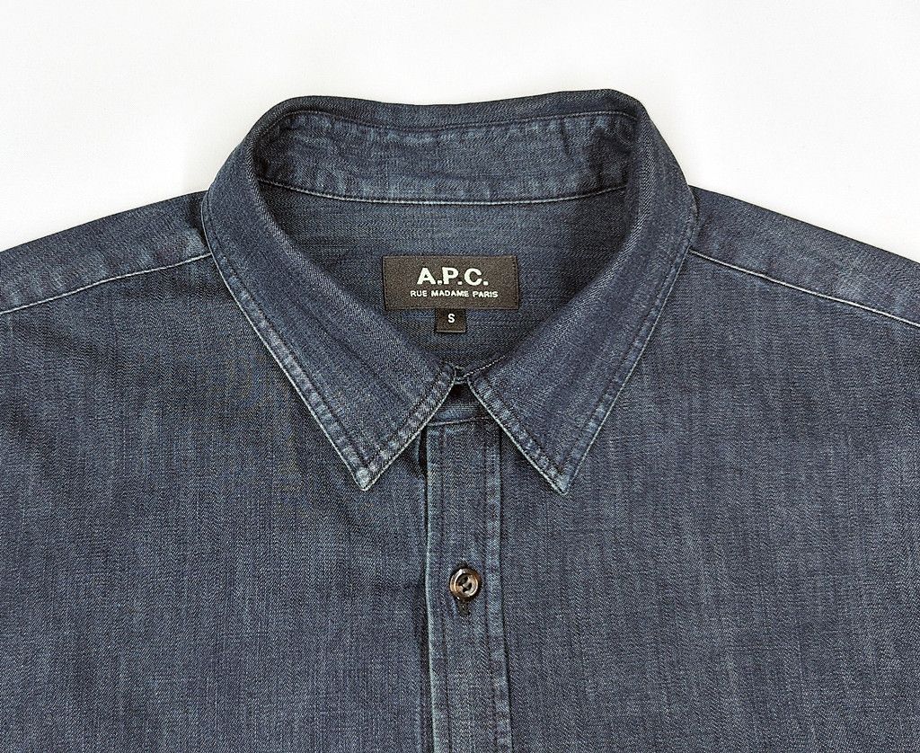 A.P.C. A.P.C denim double pocket long sleeve shirt rue madame paris Size US S / EU 44-46 / 1 - 2 Thumbnail