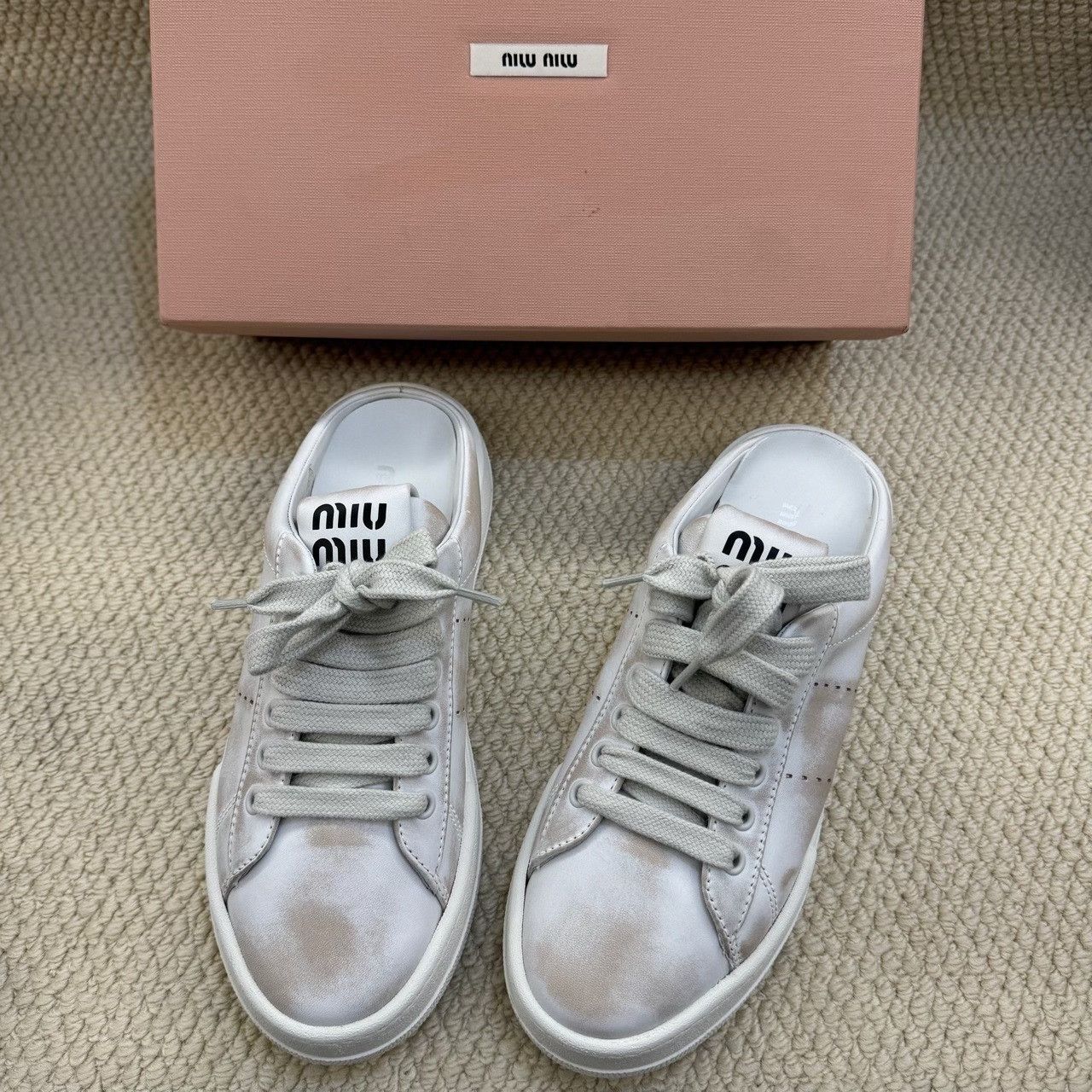 Miu Miu Miu Miu Lowtop Sneakers us_8-5 Women Size US 8.5 / IT 38.5 - 1 Thumbnail