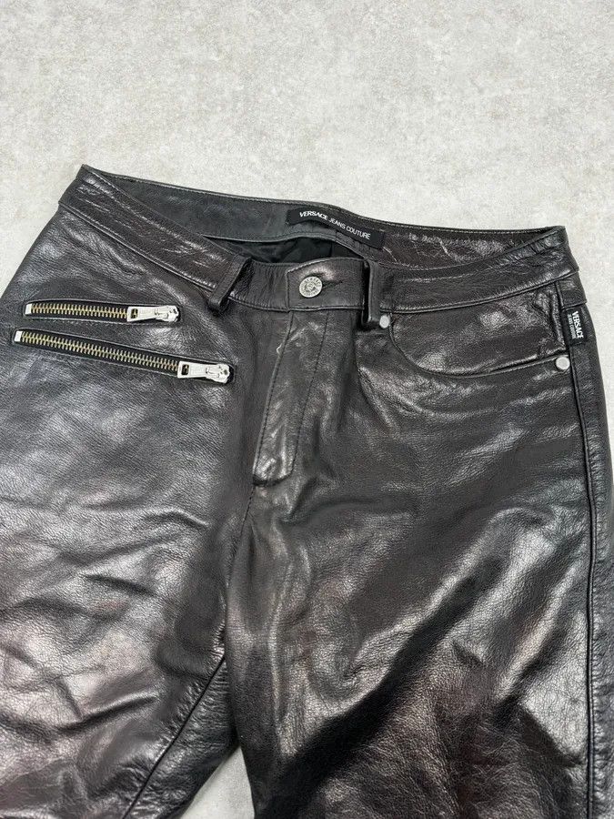 Versace Versace Black Multi-Zips Biker Leather Pants Size US 32 / EU 48 - 6 Thumbnail