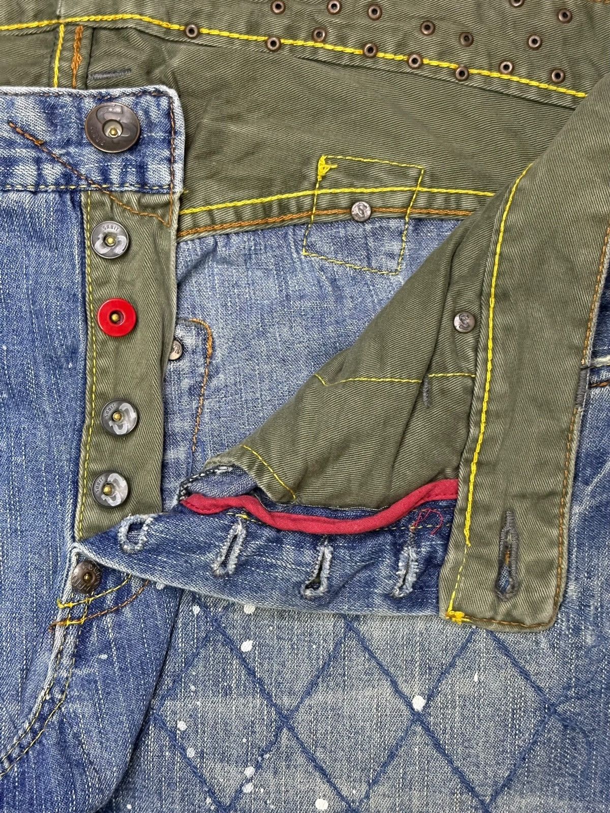 Japanese Brand Vintage Japanese Brand Bleach Paint Embroidery Baggy Jeans Size US 36 / EU 52 - 3 Thumbnail