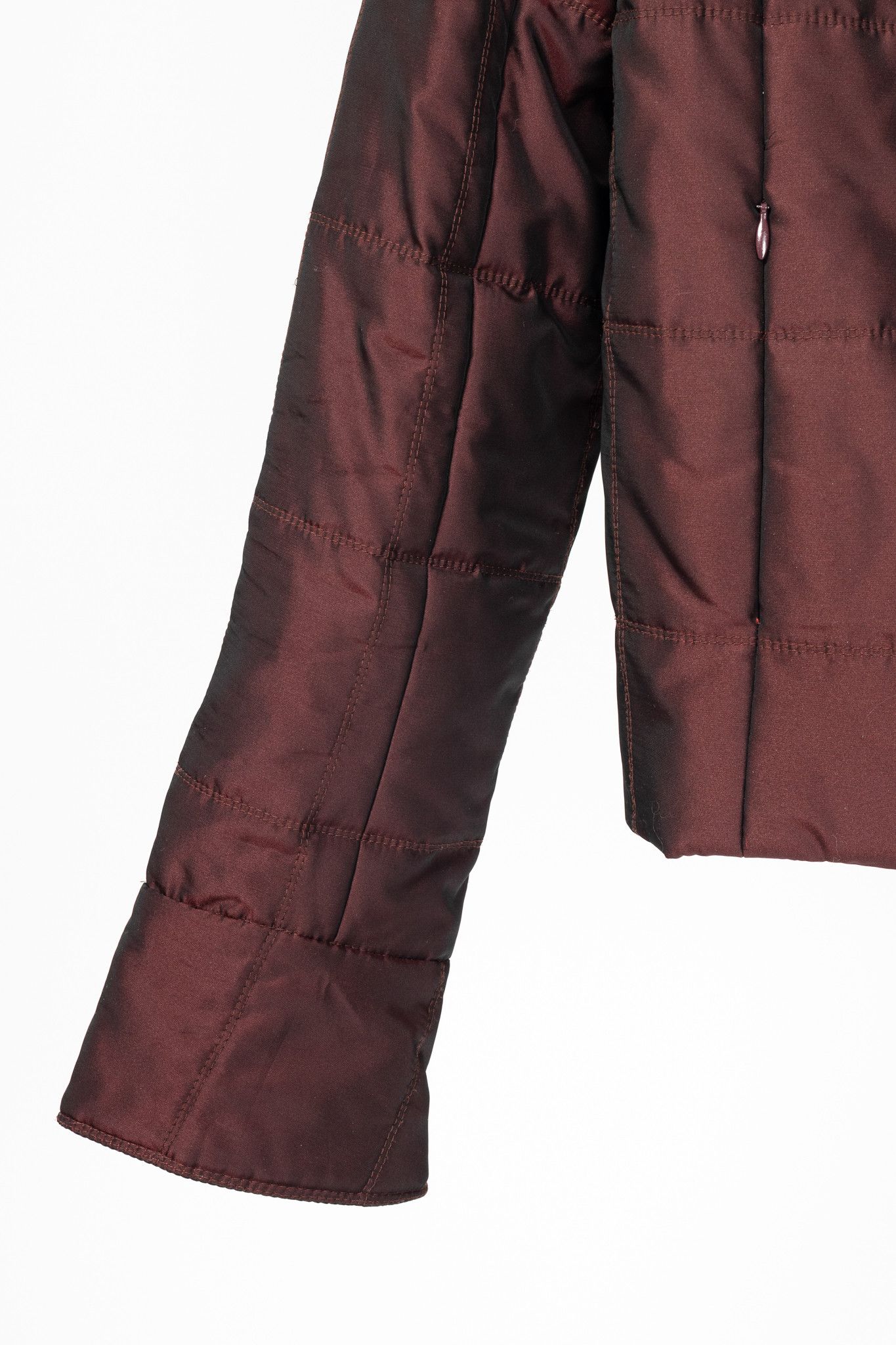 Chanel Chanel Identification 00A Burgundy Quilted Taffeta Jacket Size M / US 6-8 / IT 42-44 - 6 Thumbnail