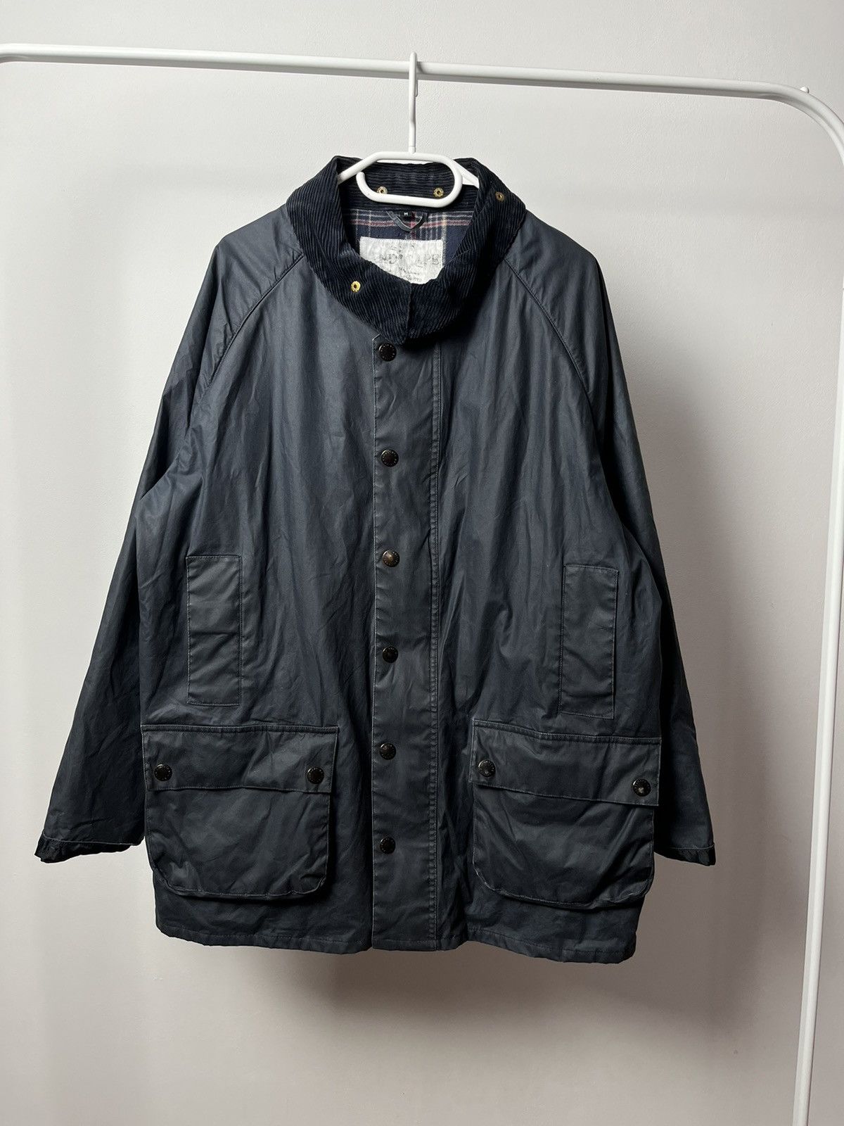Vintage × Wax London Vintage British Classic Wax Cotton Navy Jacket Size US M / EU 48-50 / 2 - 1 Thumbnail