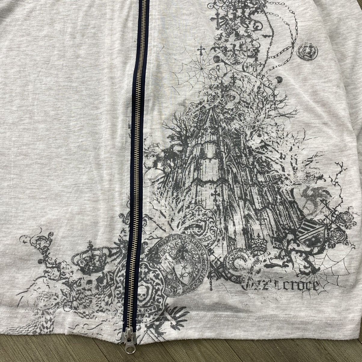 Japanese Brand 2000s OzzCroce Cross Skull Lgb Kmrii Ifsixwasnine Fur Hoodie Size US L / EU 52-54 / 3 - 8 Thumbnail
