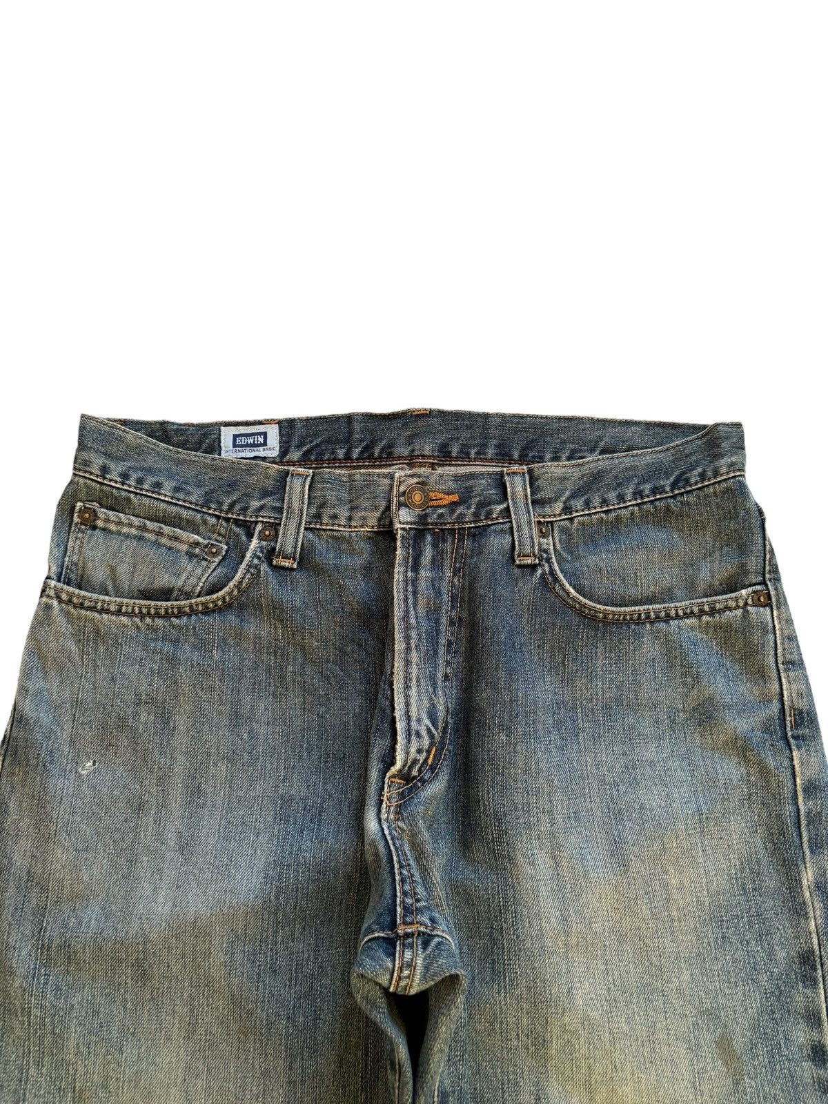 Edwin Vintage Edwin 404 Rusty Mud Wash Ripped Baggy Jeans Size US 34 / EU 50 - 4 Thumbnail