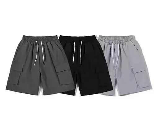 Japanese Brand 21SS Indigo Union Japan Dark Grey Pockets Cargo Shorts Size US 31 - 3 Thumbnail