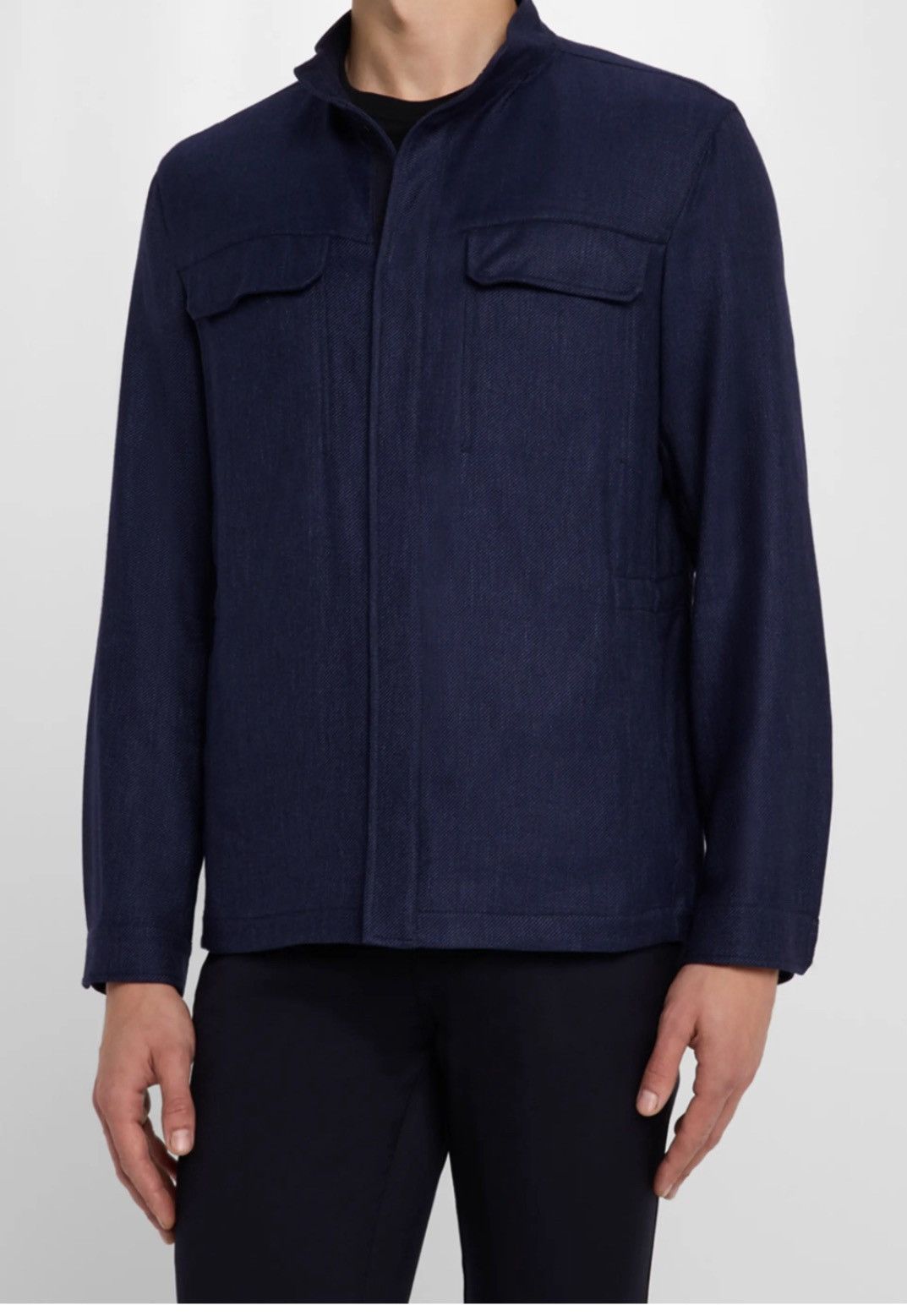 Ermenegildo Zegna Zegna Men’s Cashmere/Blend Blouson Jacket Size US L / EU 52-54 / 3 - 1 Thumbnail