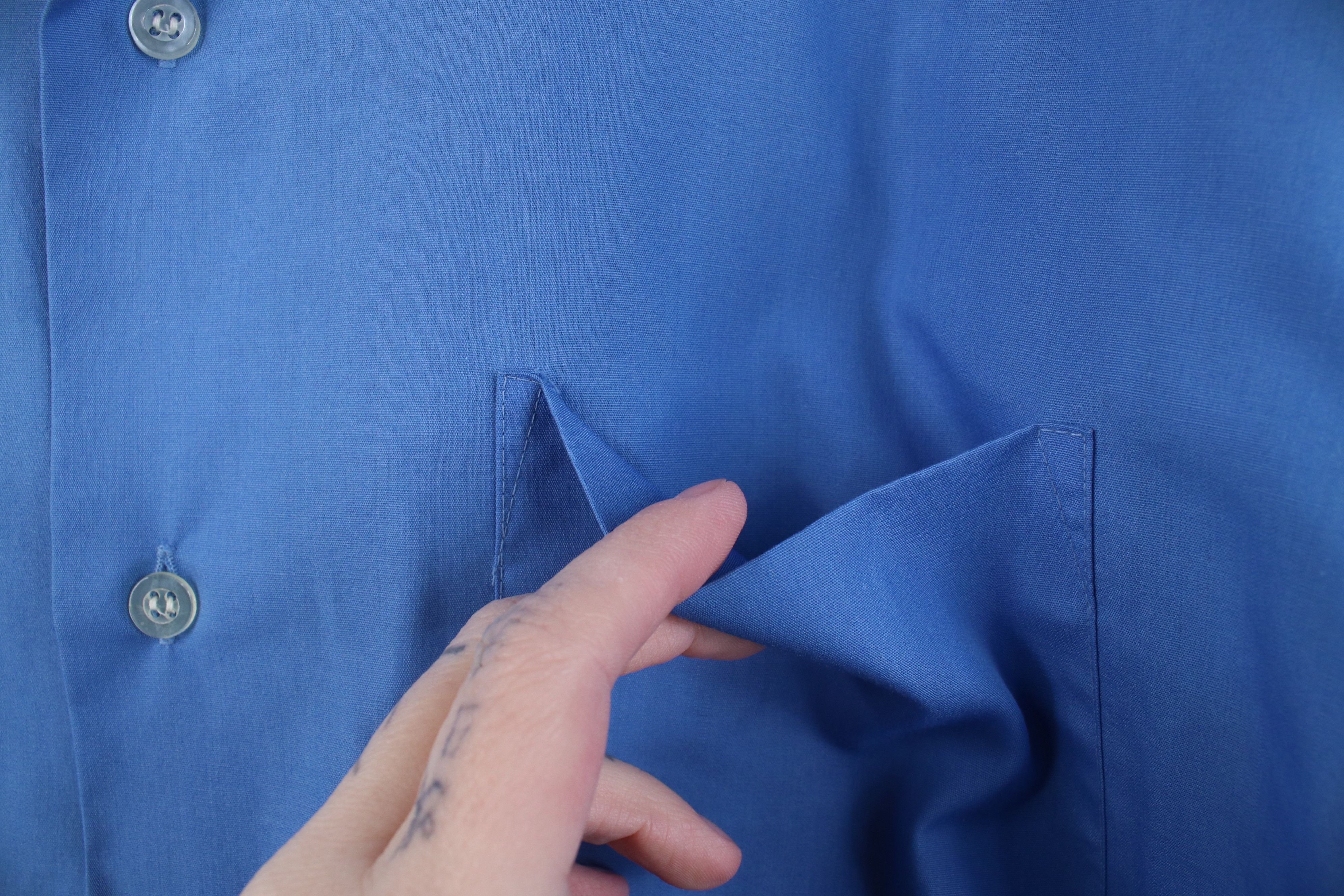 Vintage Vintage 70s Streetwear Collar Short Sleeve Button Shirt Blue Size US M / EU 48-50 / 2 - 4 Thumbnail