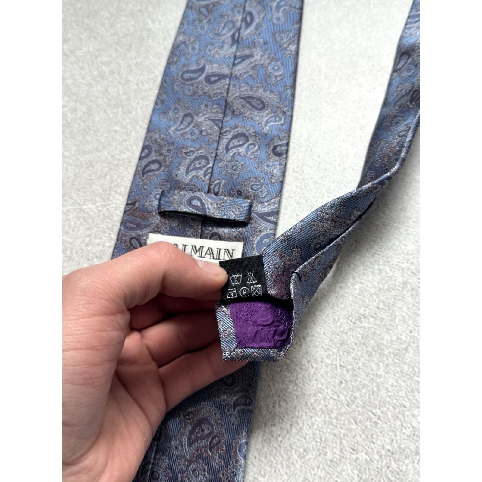 Balmain Balmain Paris Blue Cravat Tie 100% Sill Men Size ONE SIZE - 6 Thumbnail