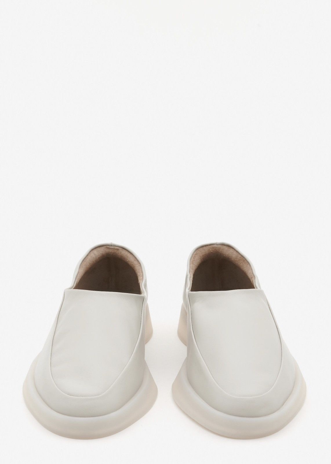 Fear of God Eternal Loafers in Light Grey Leather