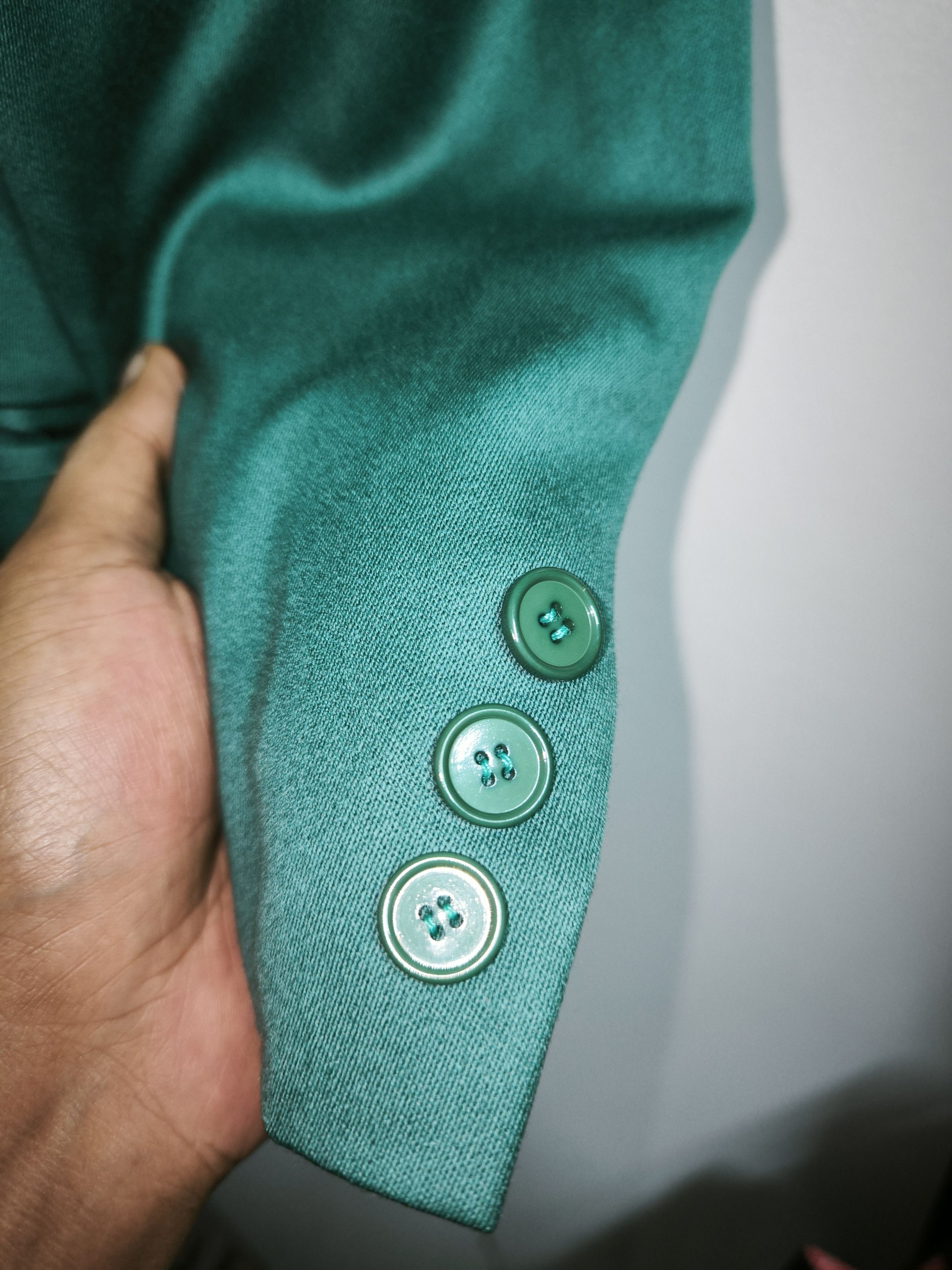 Designer × Katharine Hamnett London × Vintage Wool Curpa Green Size M / US 6-8 / IT 42-44 - 6 Thumbnail