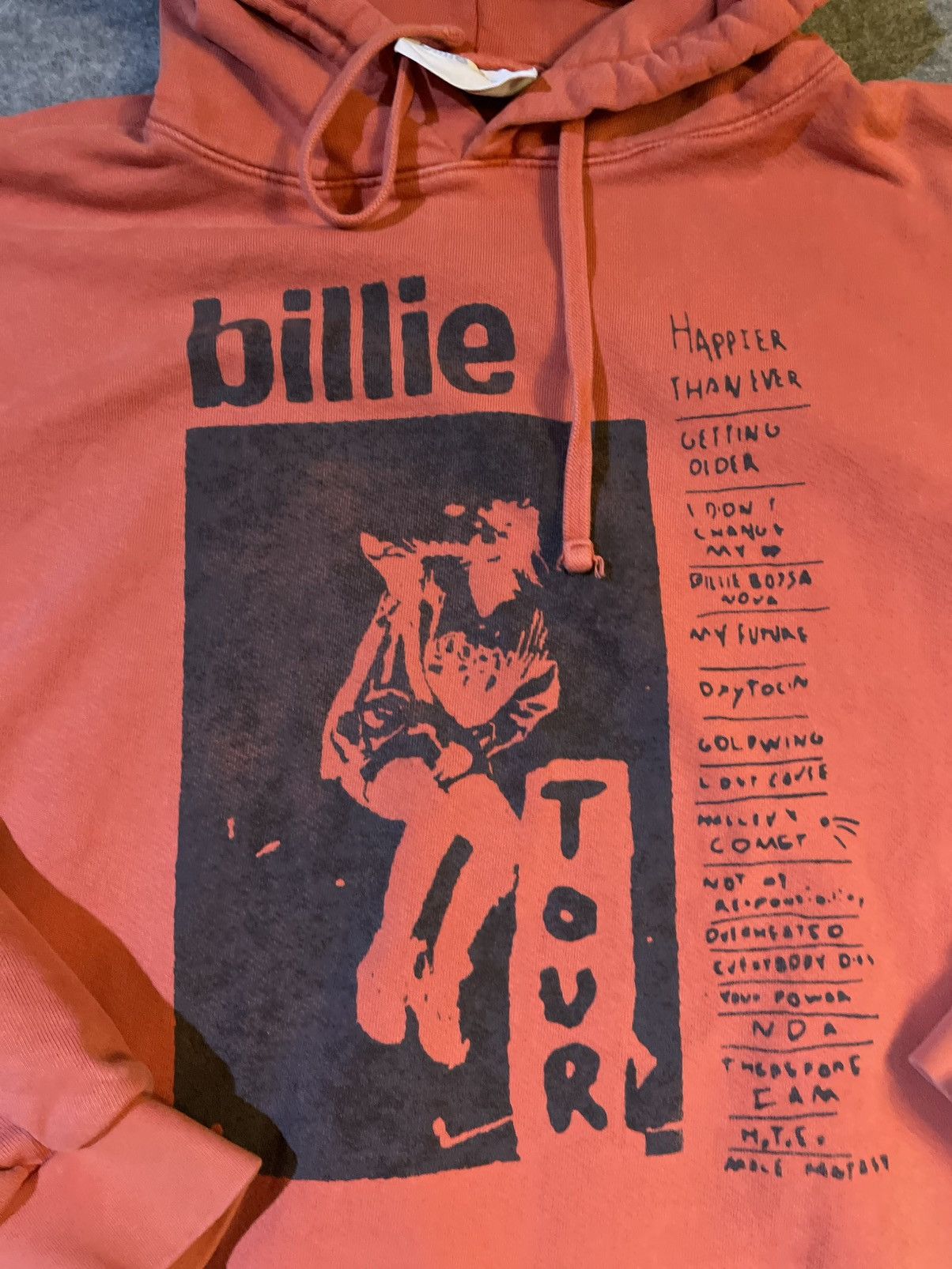 Billie Eilish Billie Eilish Happier Ever Tour Hoodie | Distressed Grunge Size XXL / US 16-18 / IT 52-54 - 1 Thumbnail