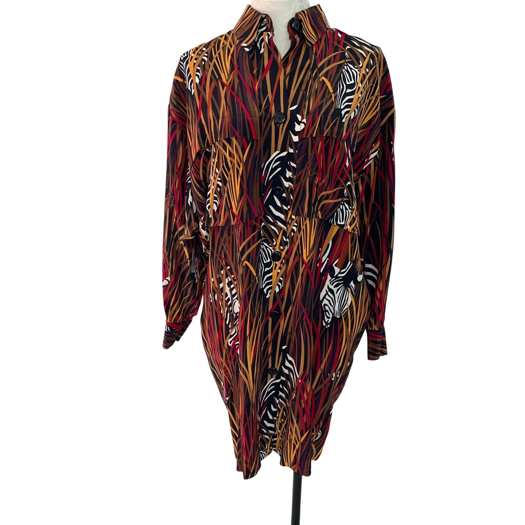 Linda Allard Ellen Tracy Vintage Womens Shirt Dress Size 8
