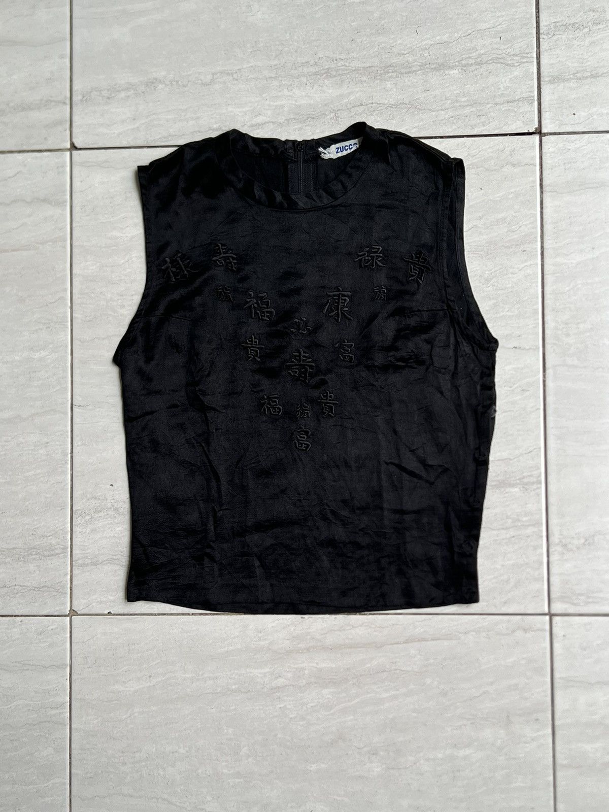 ZUCCA Issey Miyake Black Chinese Traditional Tops