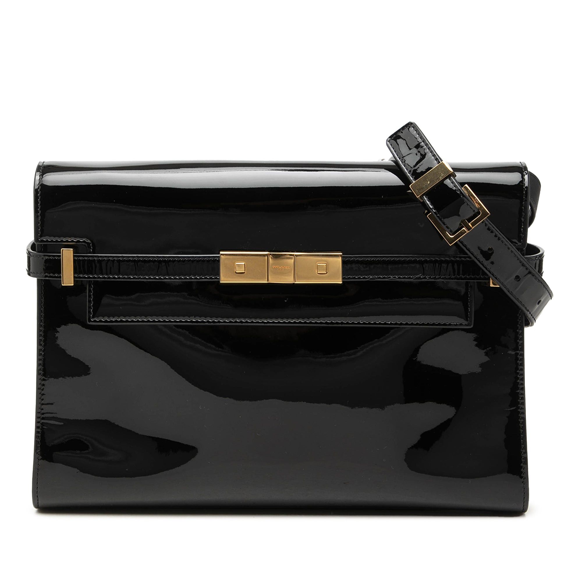 Saint Laurent Paris Patent Manhattan Shoulder Bag Size ONE SIZE - 1 Thumbnail