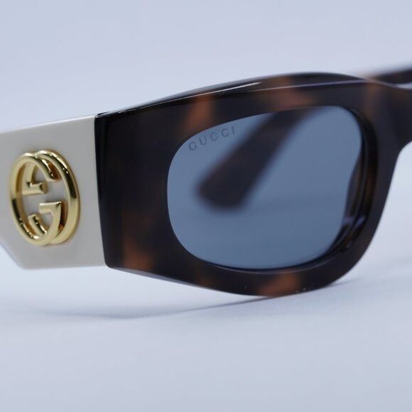 Gucci New Gucci GG1664S 003 Sunglasses - Havana Frame, Light Grey Size ONE SIZE - 7 Thumbnail