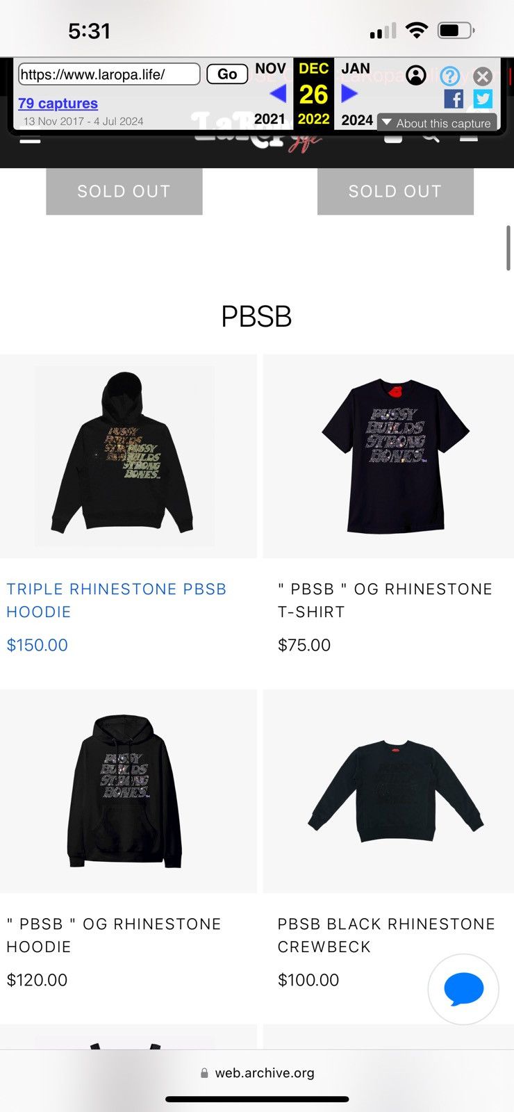 LaRopa Laropa “TRIPLE RHINESTONE PBSB HOODIE” Size US XXL / EU 58 / 5 - 2 Thumbnail
