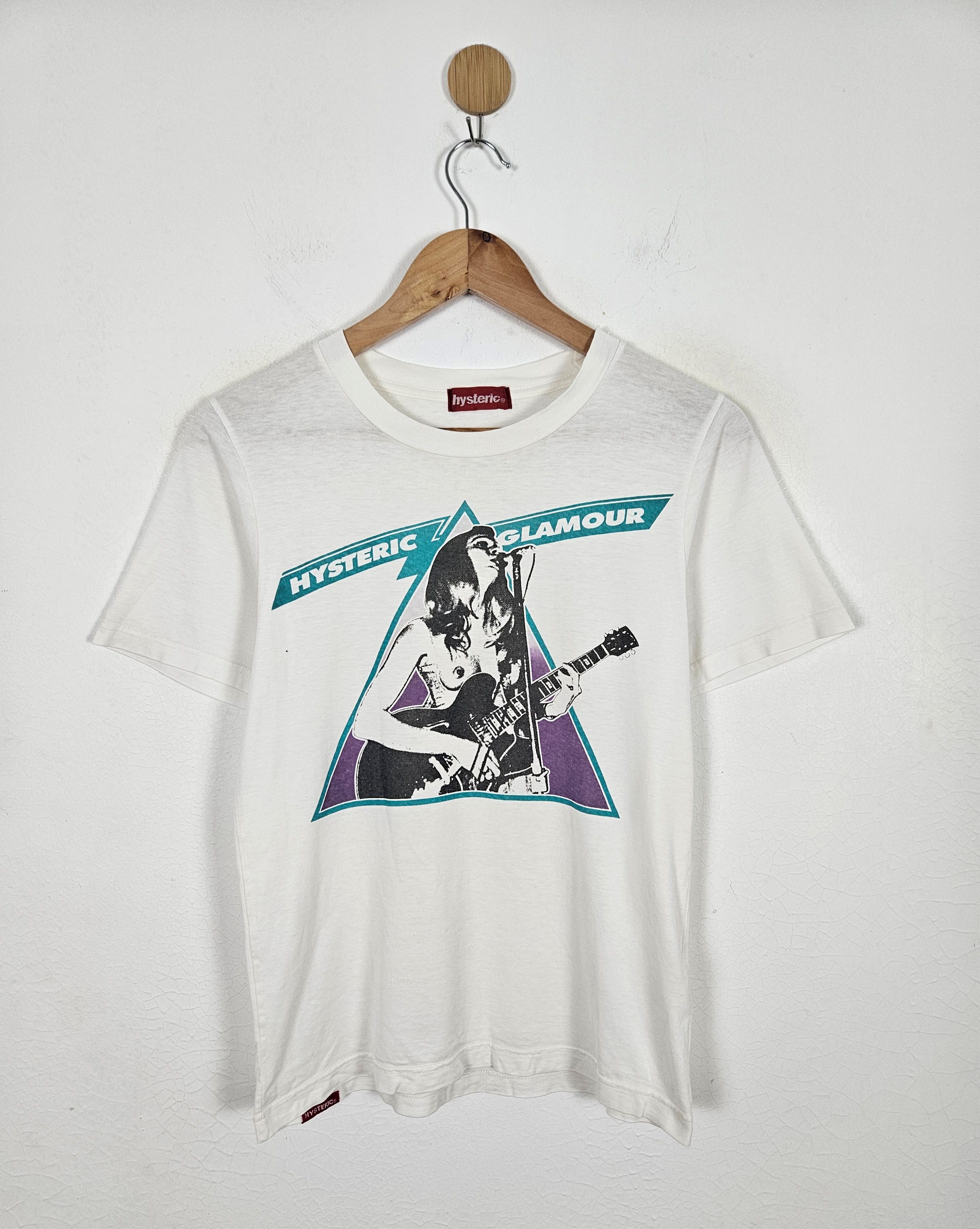 image of Hysteric Glamour Guitar Girl Shirt in White, Women's (Size XS)