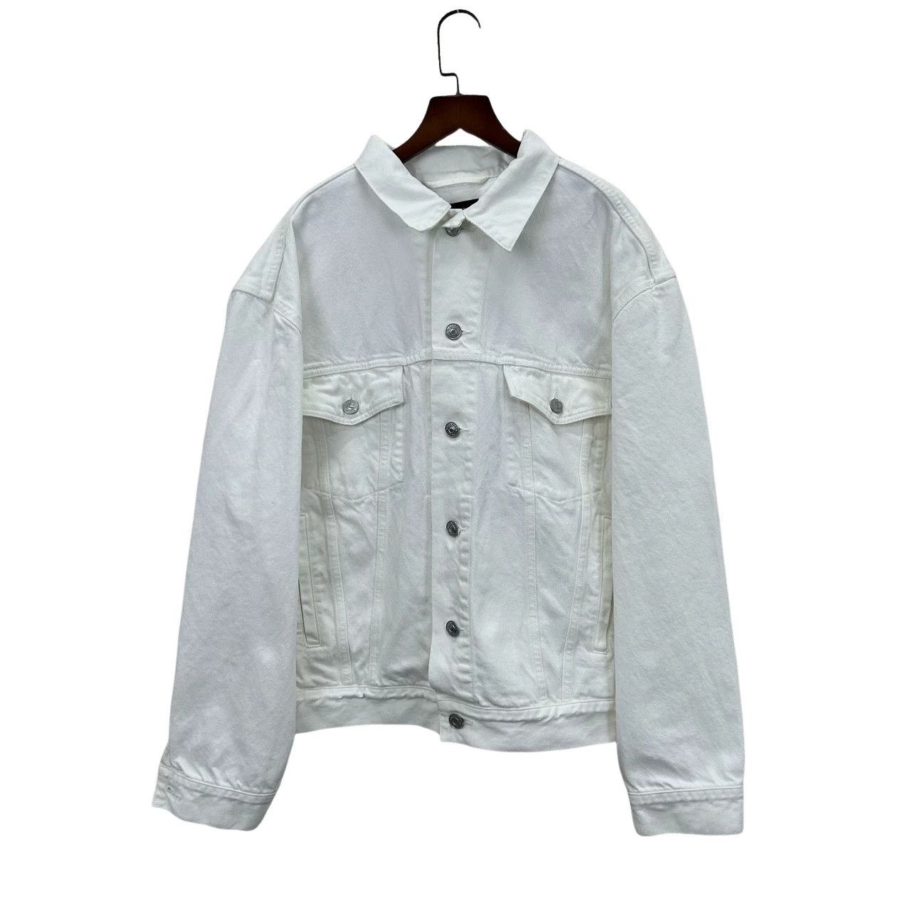 Balenciaga Balenciaga Logo Denim Jacket Size S Size US S / EU 44-46 / 1 - 1 Thumbnail