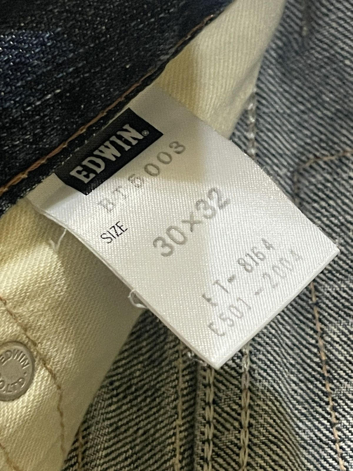 Vintage Vintage Edwin 503 Whisker Washed Jeans Denim Size US 33 - 10 Thumbnail