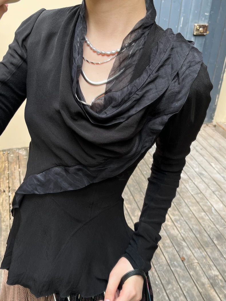 Rick Owens Rick Owens Silk Jacket with Irregular Edges jacket Size XS / US 0-2 / IT 36-38 - 1 Thumbnail