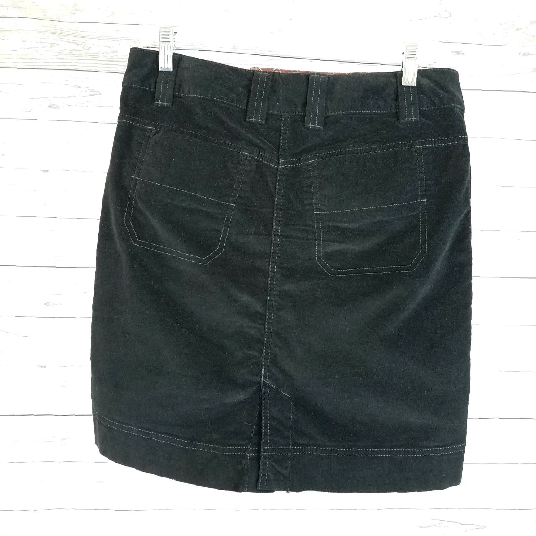 Athleta Athleta Womens Skirt Sz 4 Black Pockets Knee Length Cotton Blend 98% Cotton 2% Spandex Size 27" / US 4 / IT 40 - 2 Thumbnail